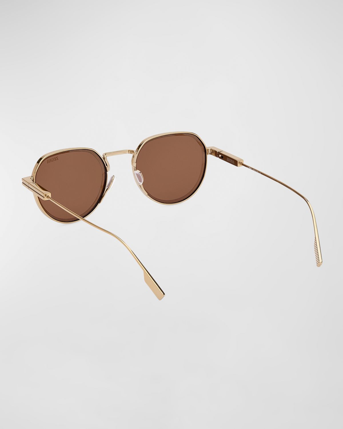 ZEGNA Men's Metal Round Sunglasses