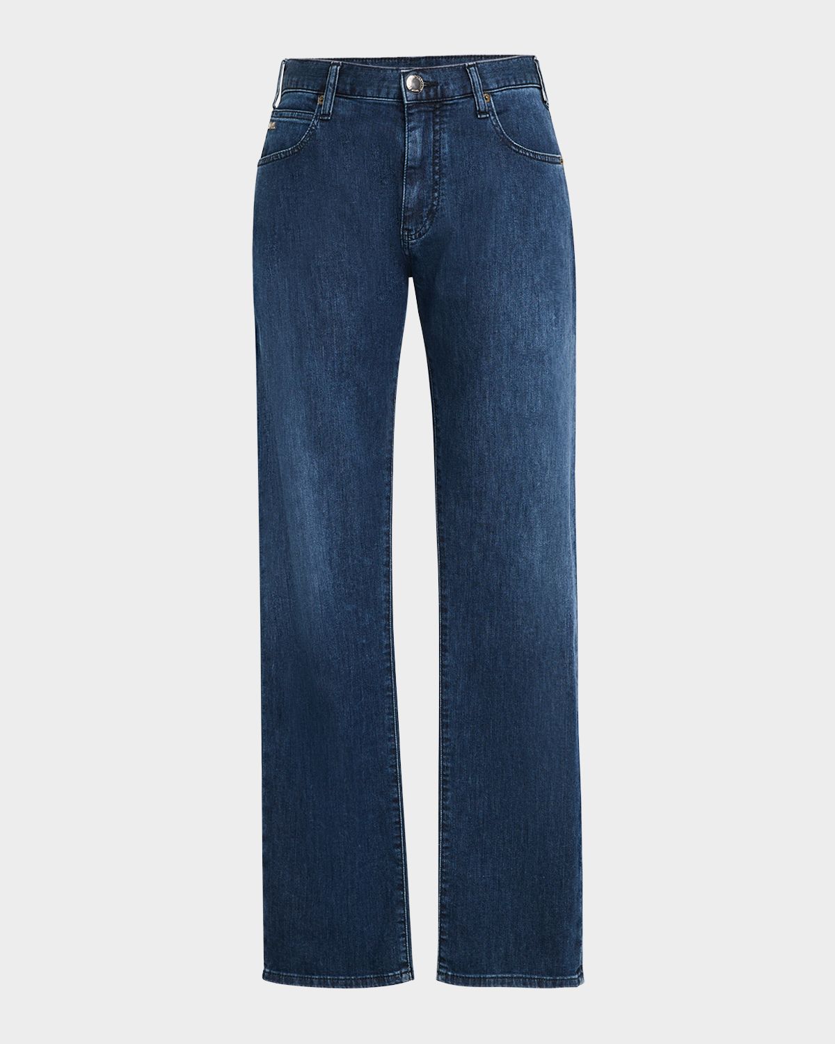 Emporio Armani Men 's Washed Denim Five-Pocket Pants