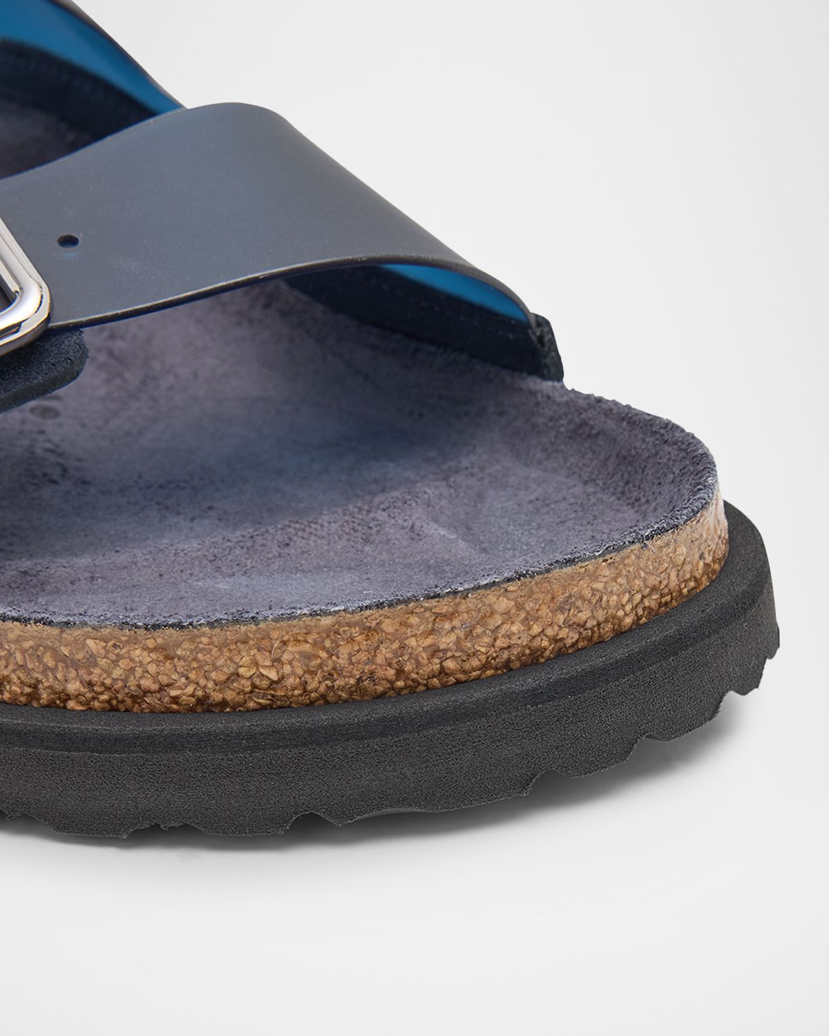 1774 Birkenstock Arizona Suede PVC Dual-Buckle Slide Sandals
