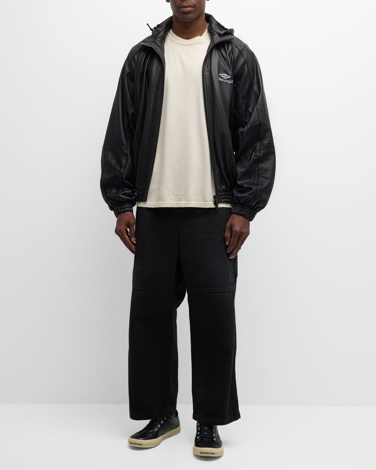Balenciaga Men 's Cotton Ripstop Skater Pants