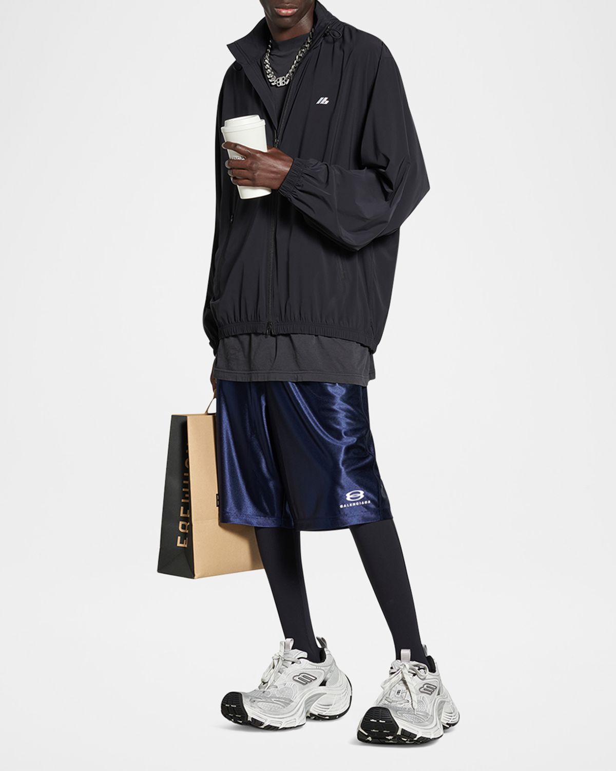 Balenciaga Men 's Activewear Wind-Resistant Jacket