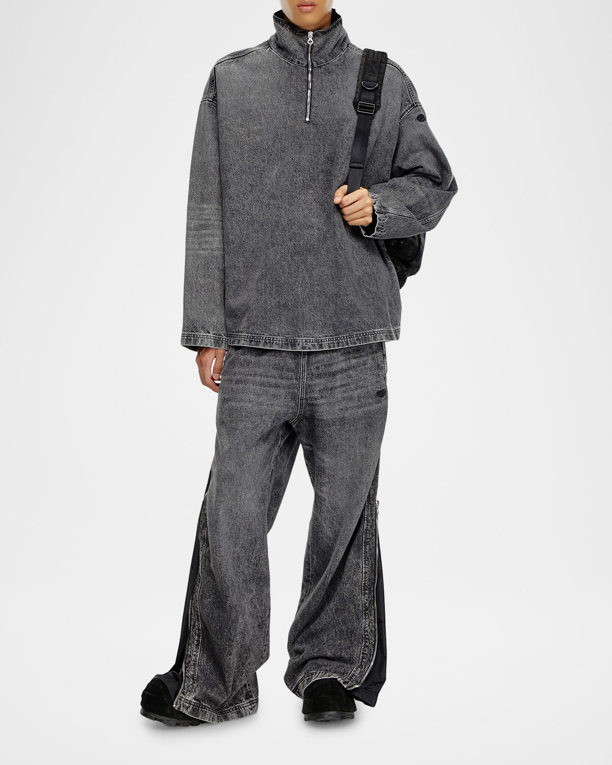 Diesel Men 's D-Flow Quarter-Zip Sweatshirt