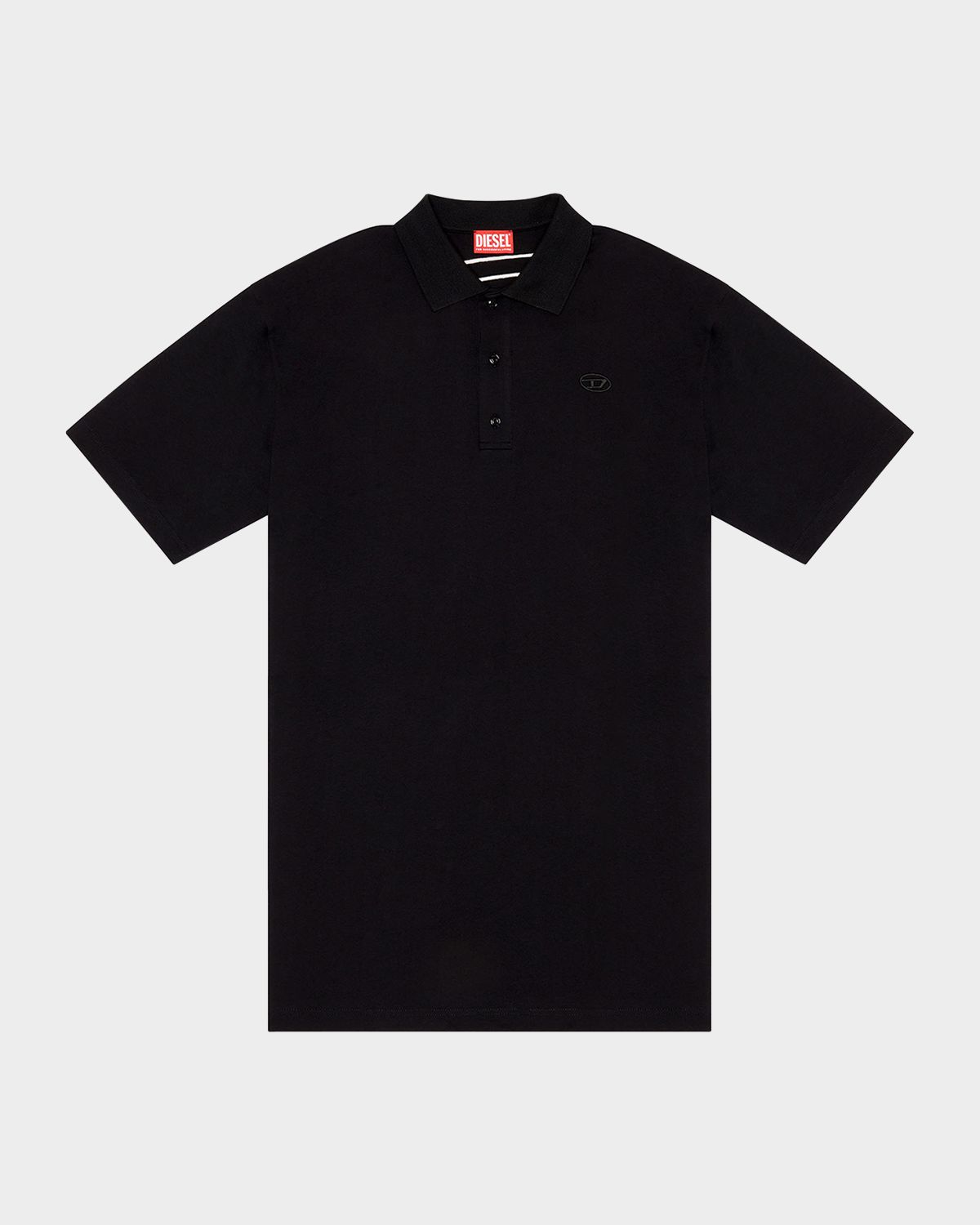 Diesel Men 's Polo Shirt with Tonal Oval D Logo
