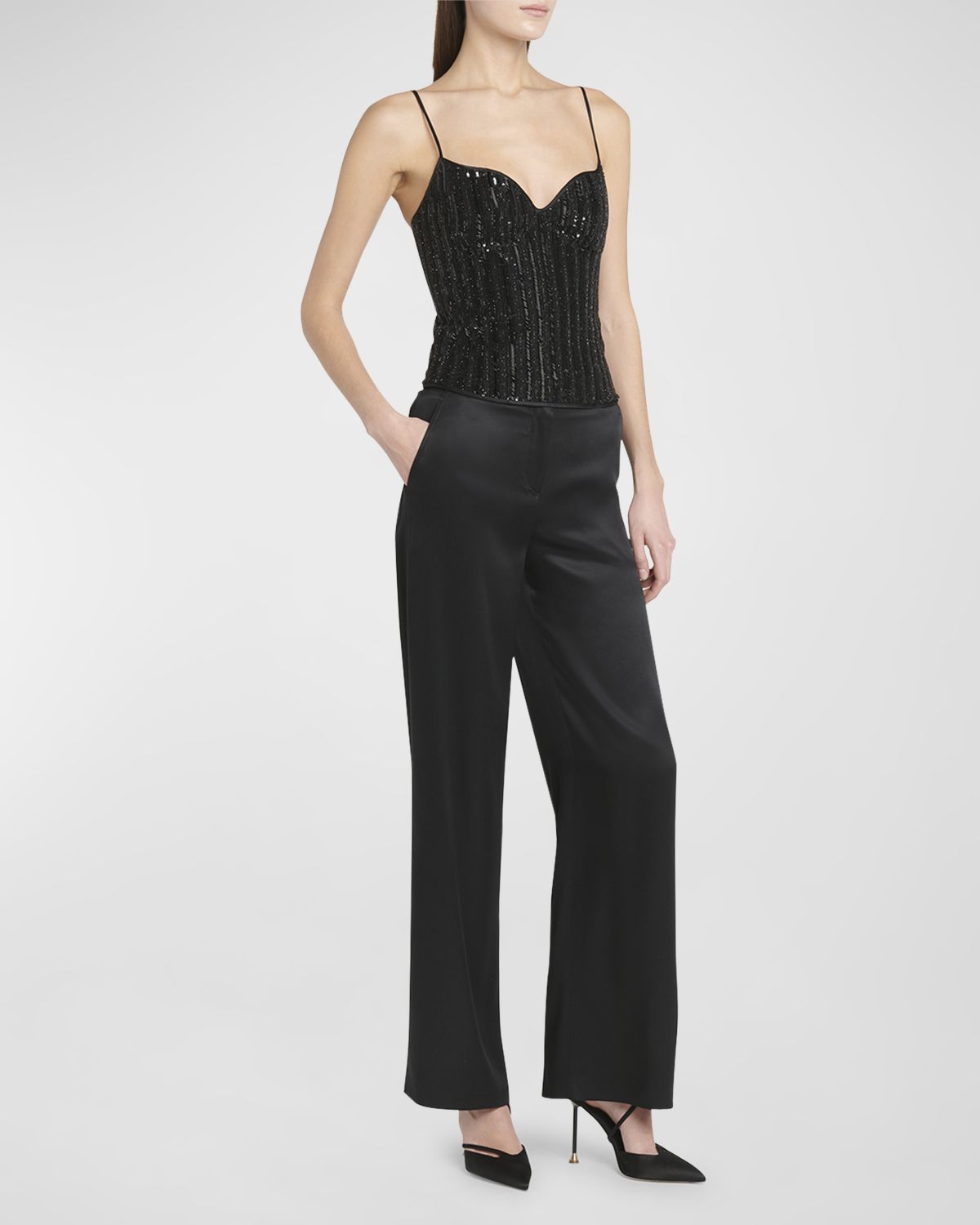 Giorgio Armani Micro Baguette and Sequin Bustier Top
