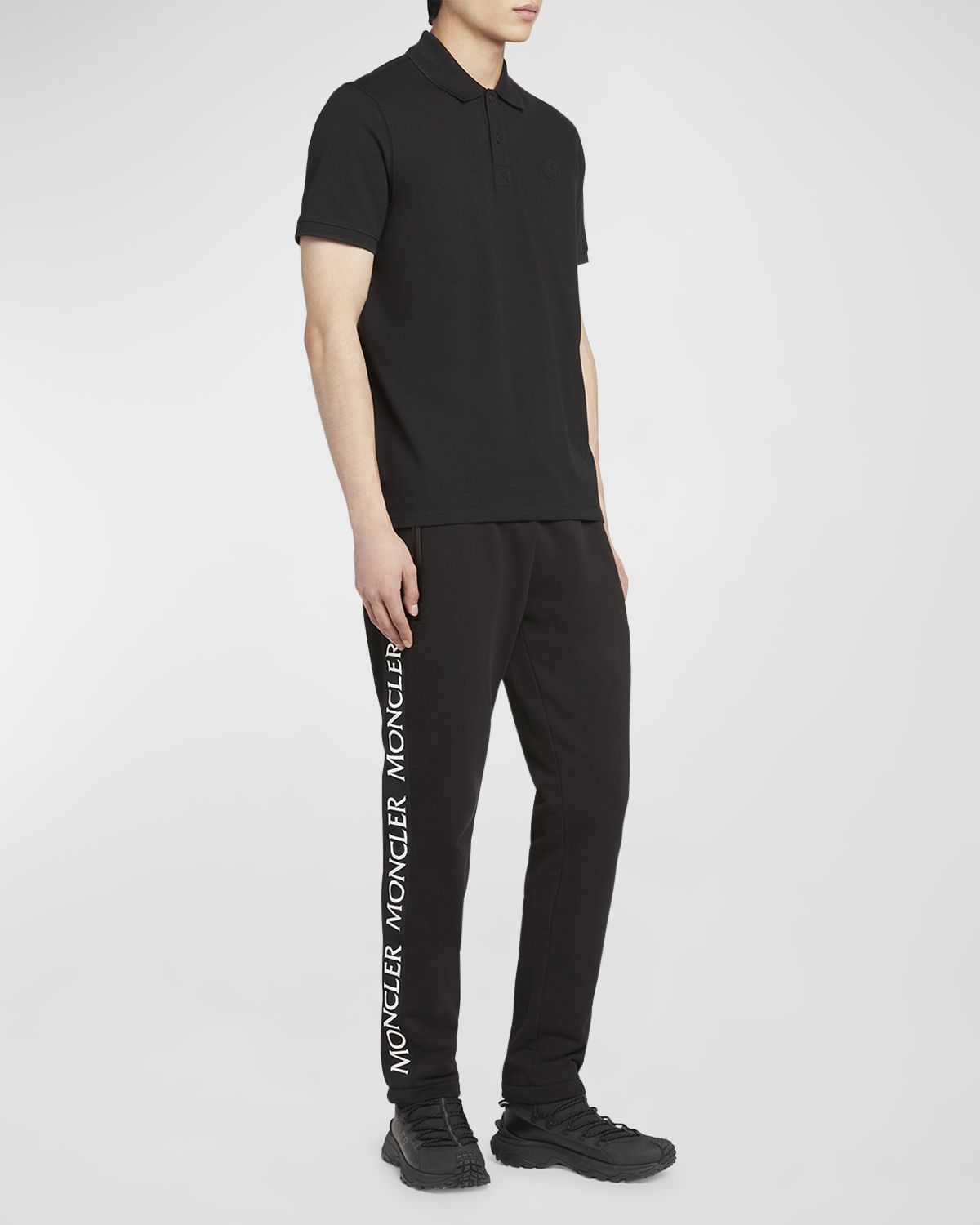 Moncler Men 's Logo Cotton Pique Polo