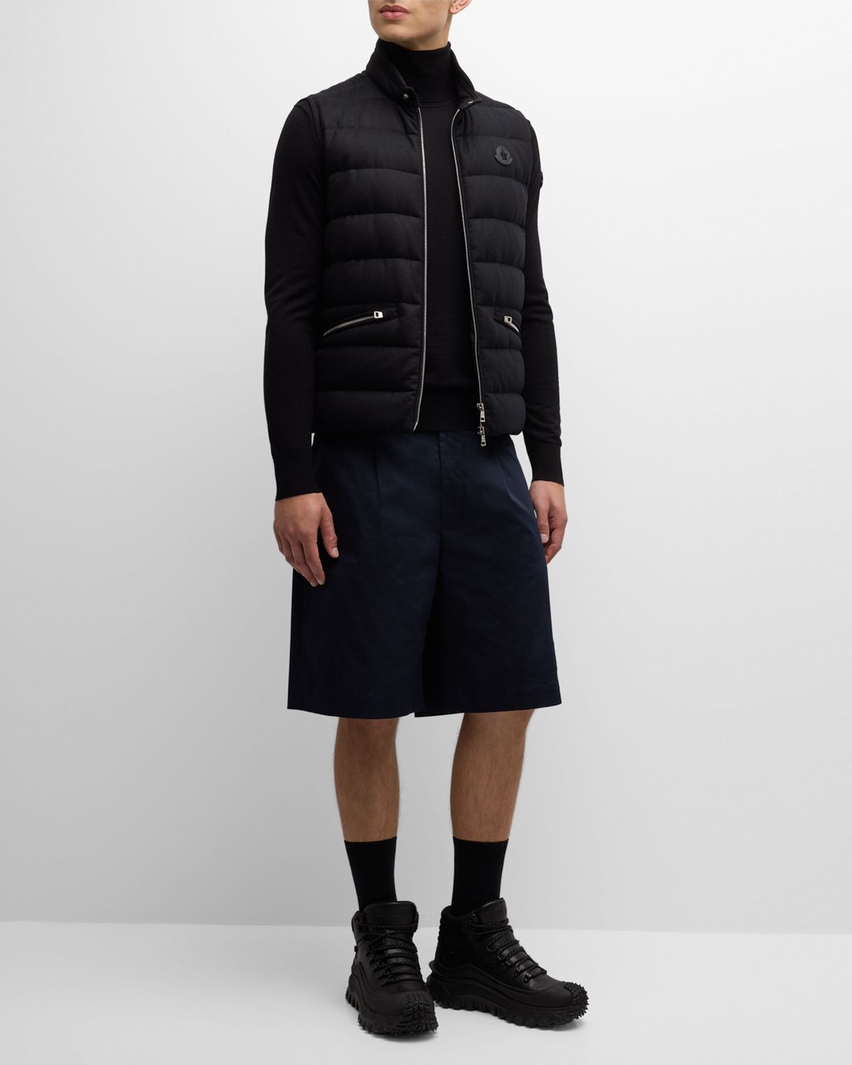 Moncler Men 's Solid Wool Turtleneck Sweater