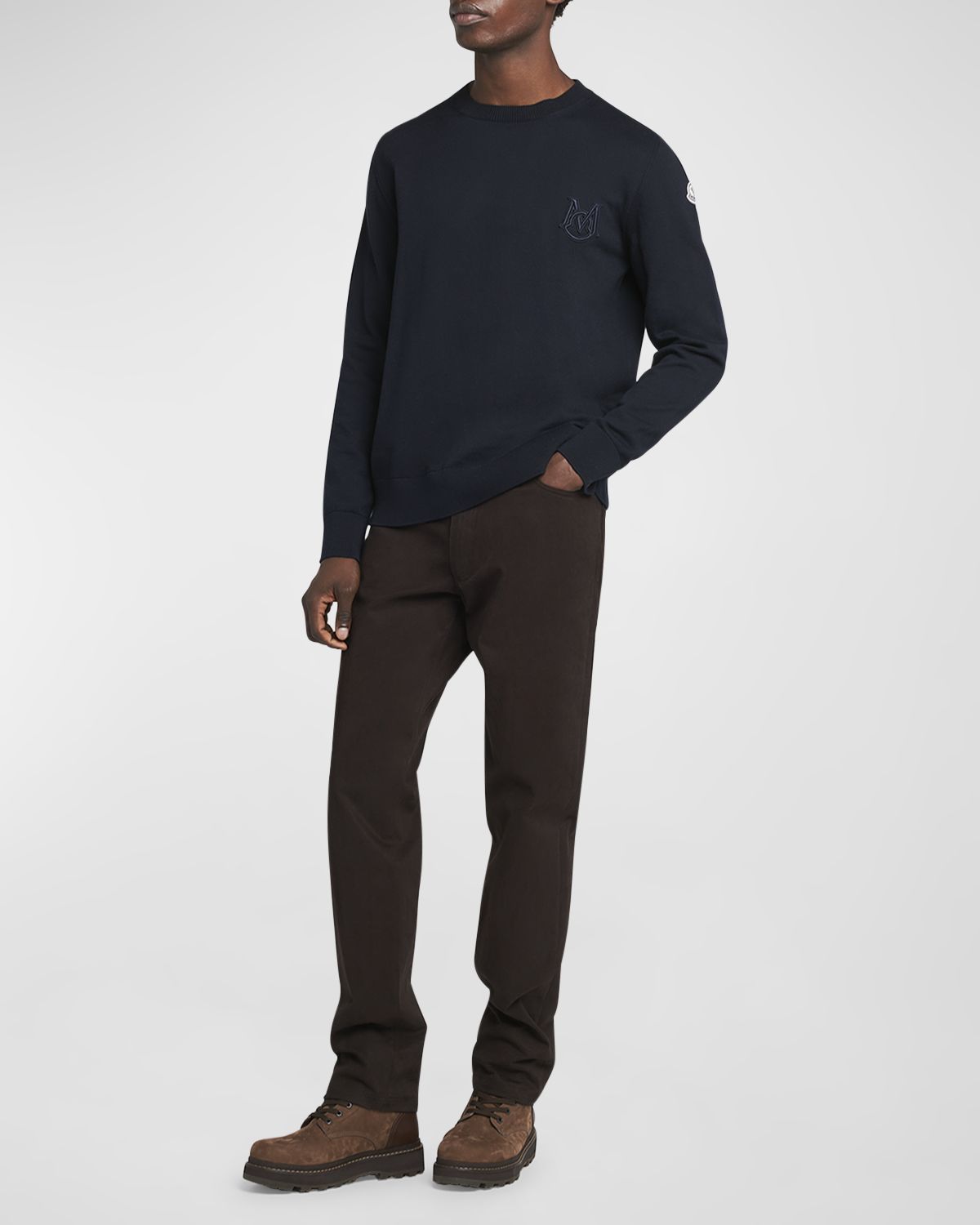 Moncler Men 's Logo Crewneck Sweater