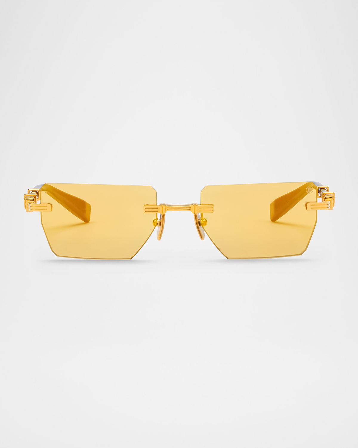 Balmain Pierre Titanium Rectangle Sunglasses