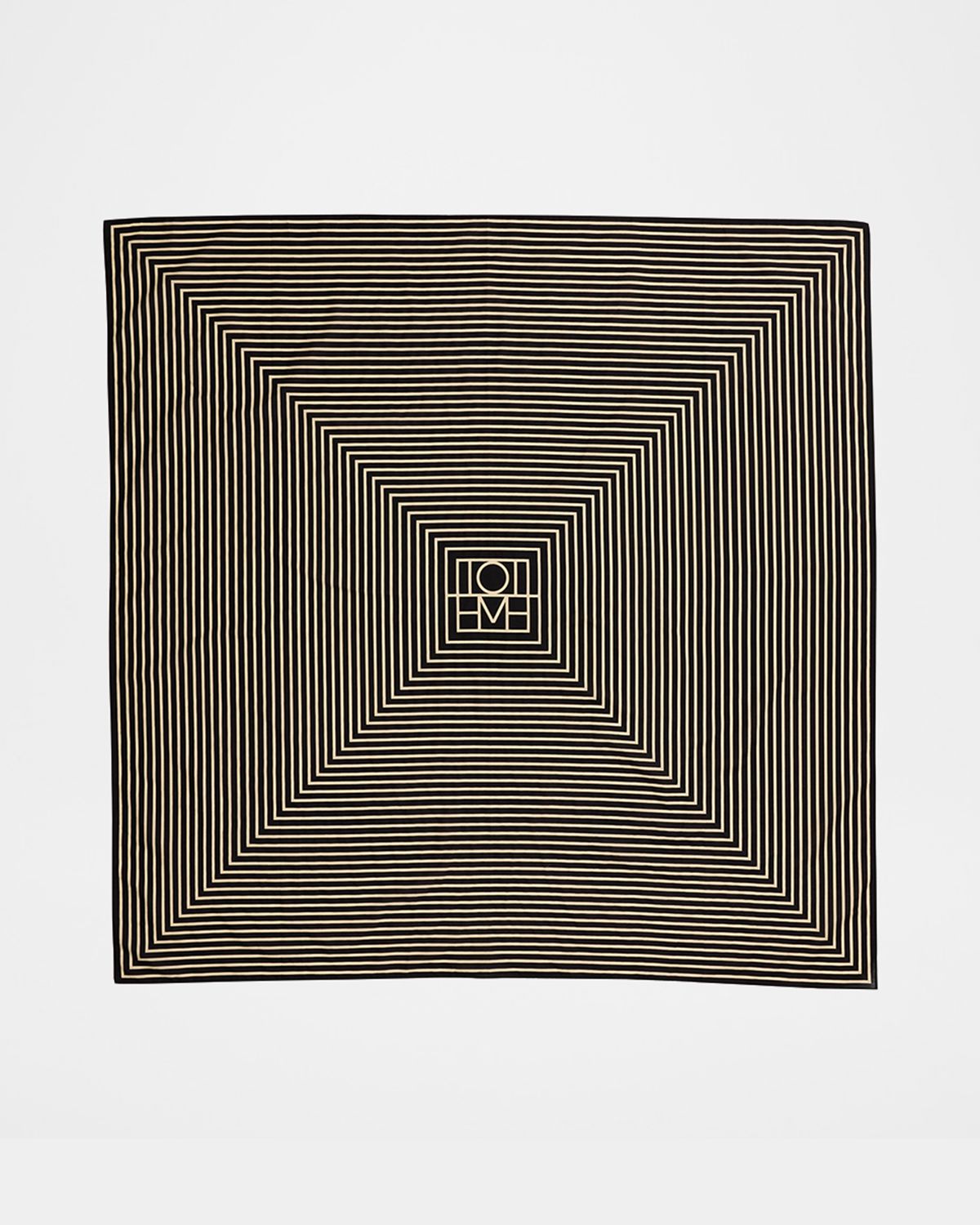 Toteme Centered Monogram Silk Square Scarf