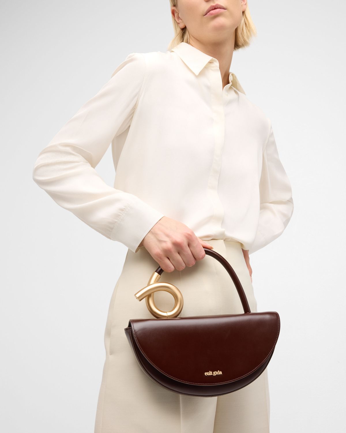 Cult Gaia Azariah Leather Coil Top-Handle Bag | Thumbnail 8 Cult Gaia Azariah Leather Coil Top-Handle Bag | Thumbnail 8