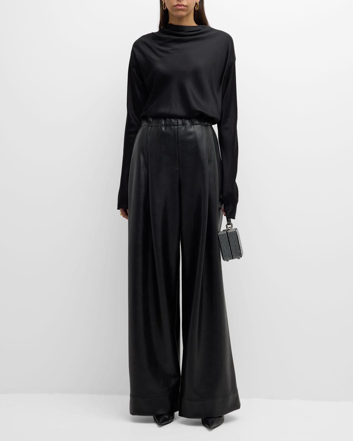 A.L.C. Georgia Cowl-Neck Cutout Top