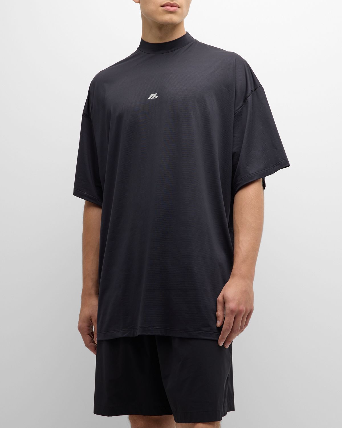 Balenciaga Men 's Activewear Technical Mesh T-Shirt