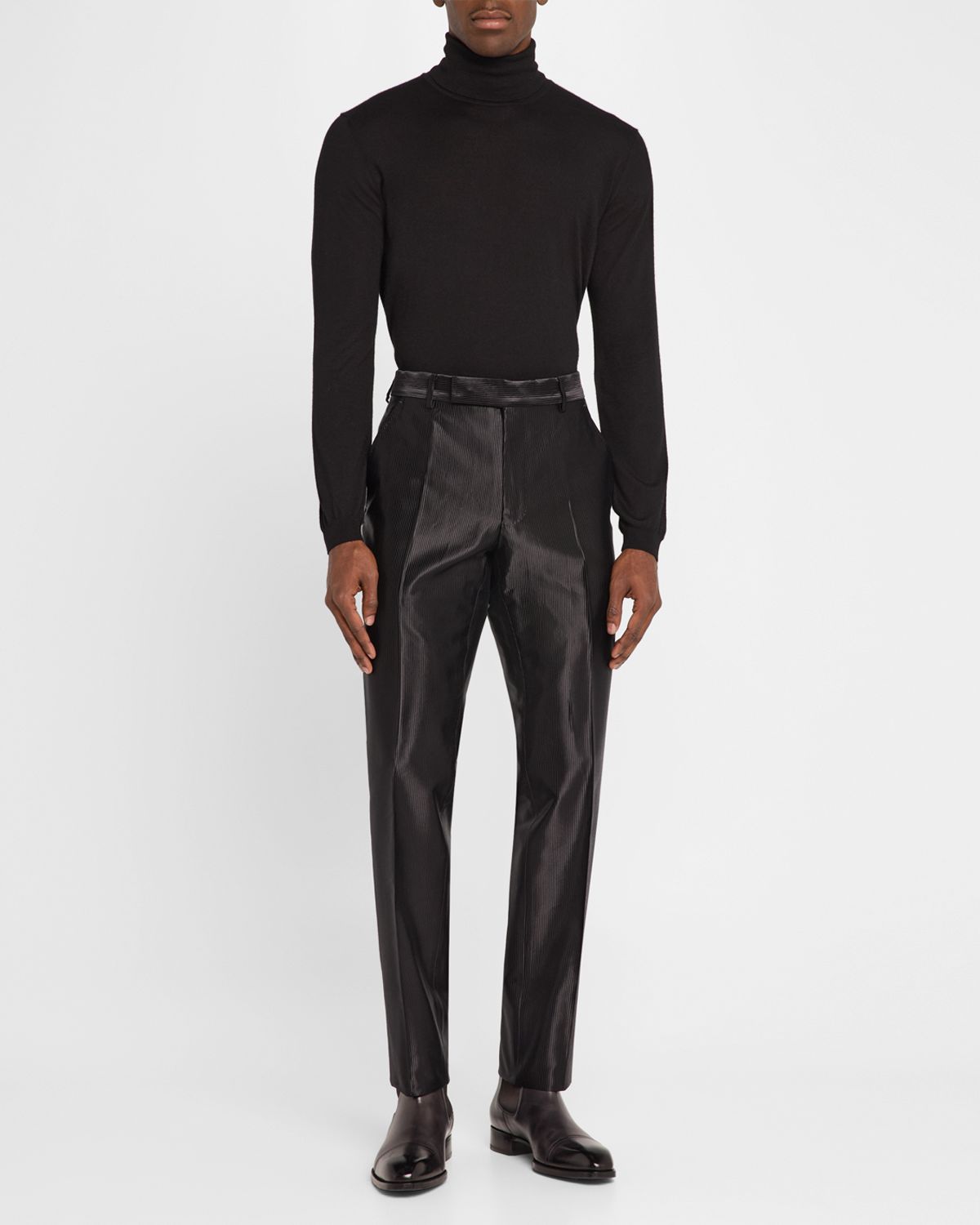 TOM FORD Men 's Shelton Shiny Corduroy Trousers