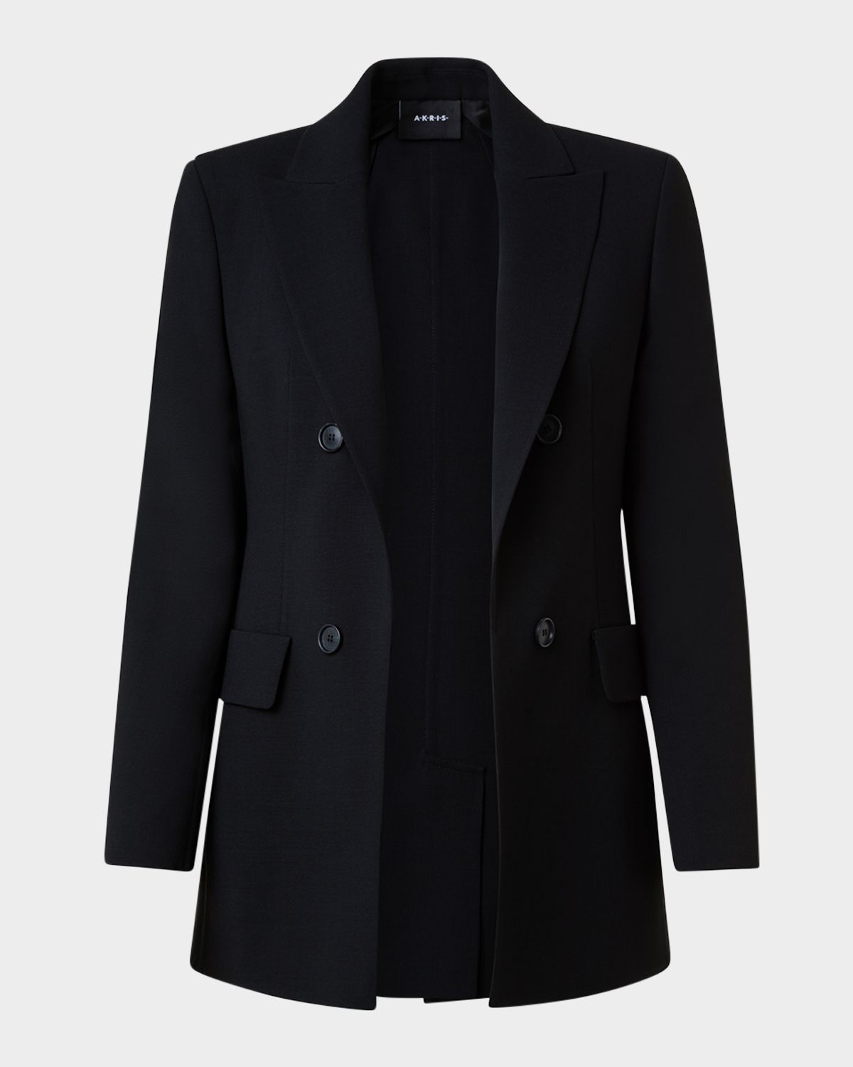 Akris Lucia Wool Double-Breasted Jacket