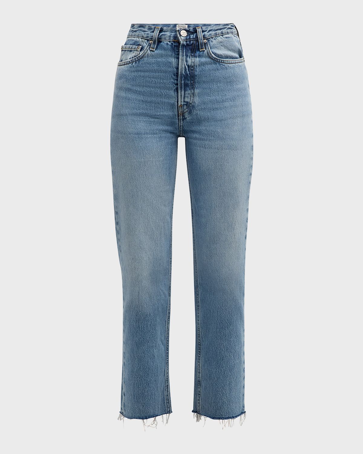 Toteme Classic Cut Frayed Denim Pants
