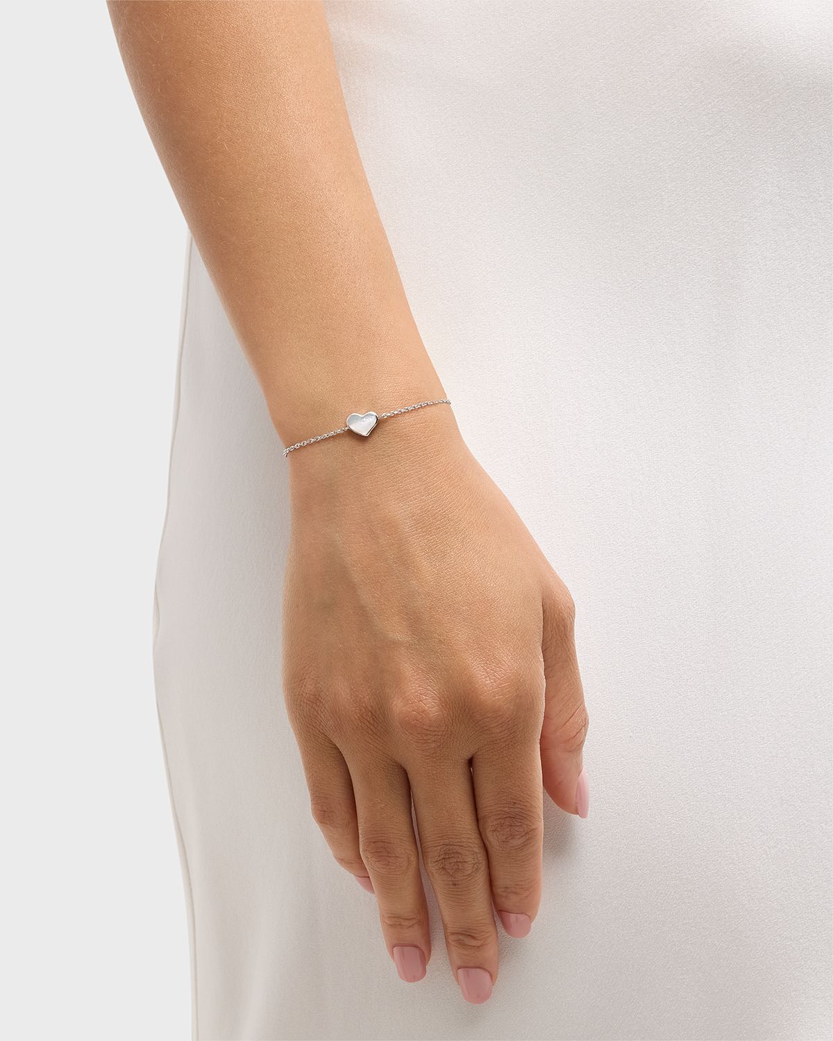 Jan Leslie Mother-of-Pearl Heart Station Bracelet