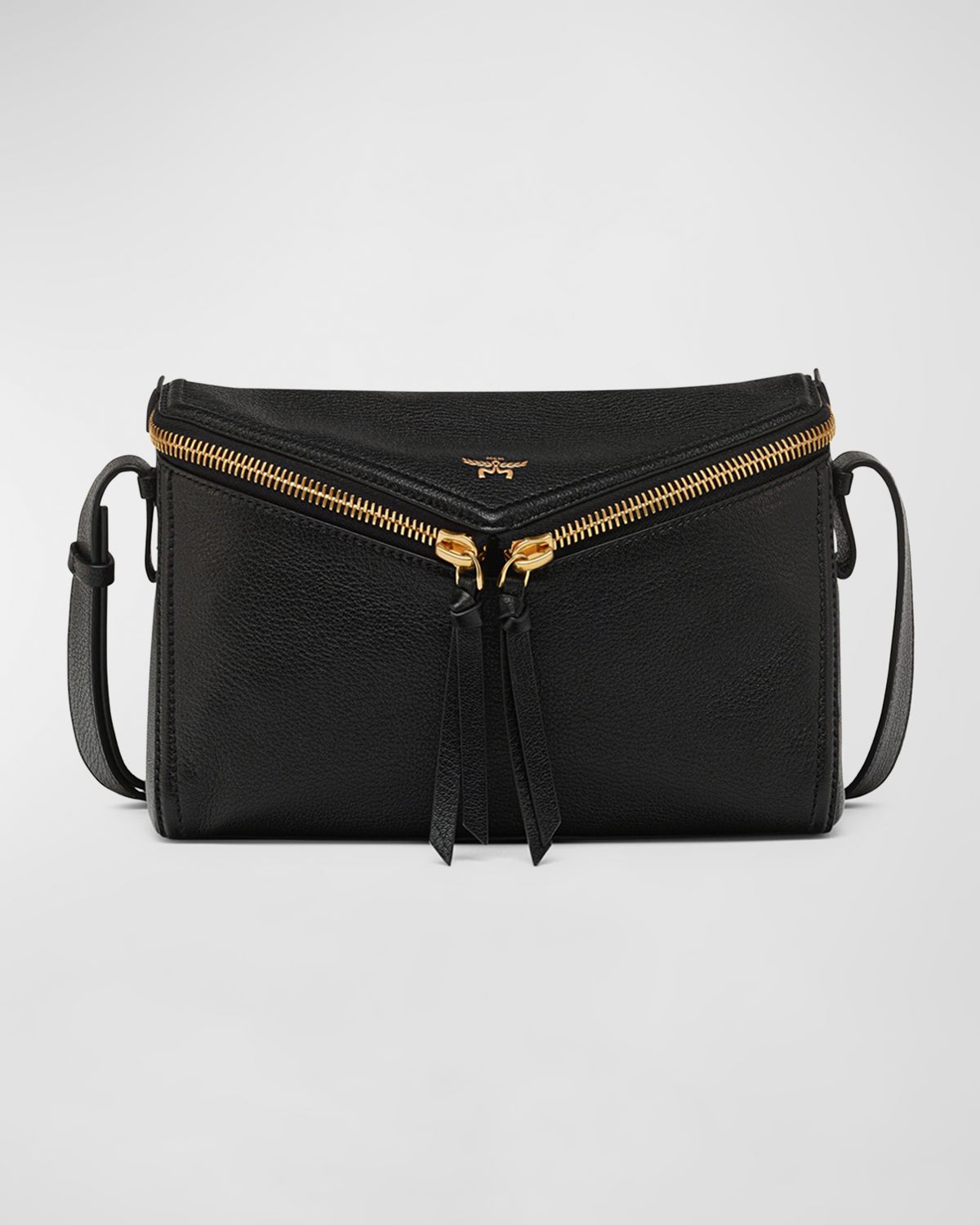 MCM Zip Leather Shoulder Bag