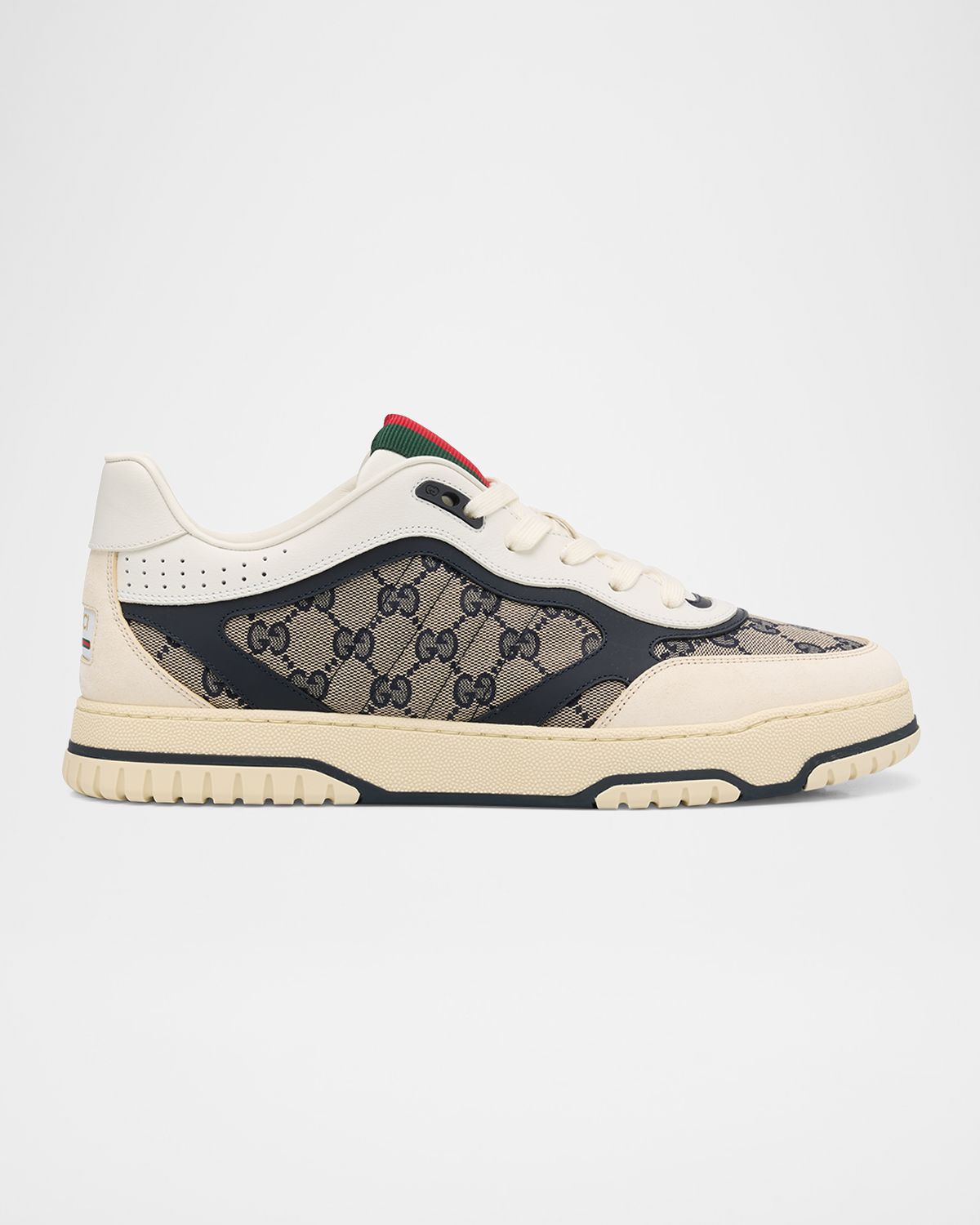 Gucci Men 's Re-Web GG Supreme Canvas and Leather Sneakers