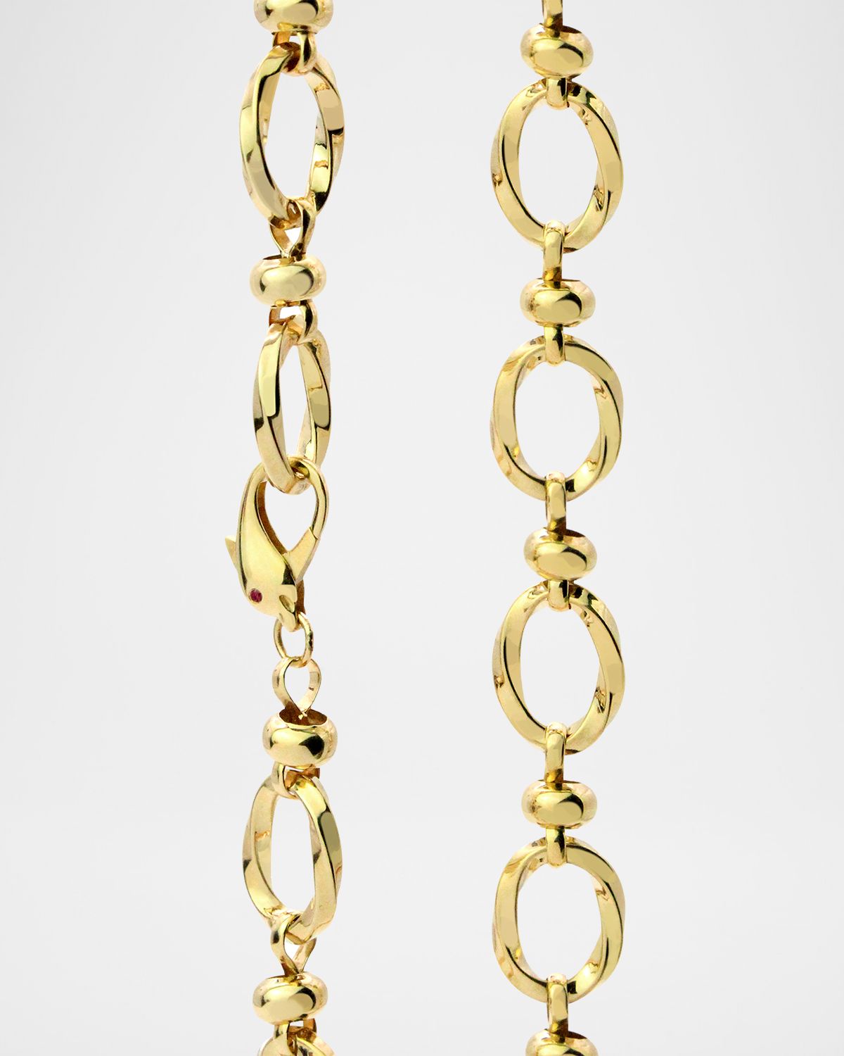 Stevie Wren 18K Yellow Gold Twisted Oval Chain Necklace, 17"