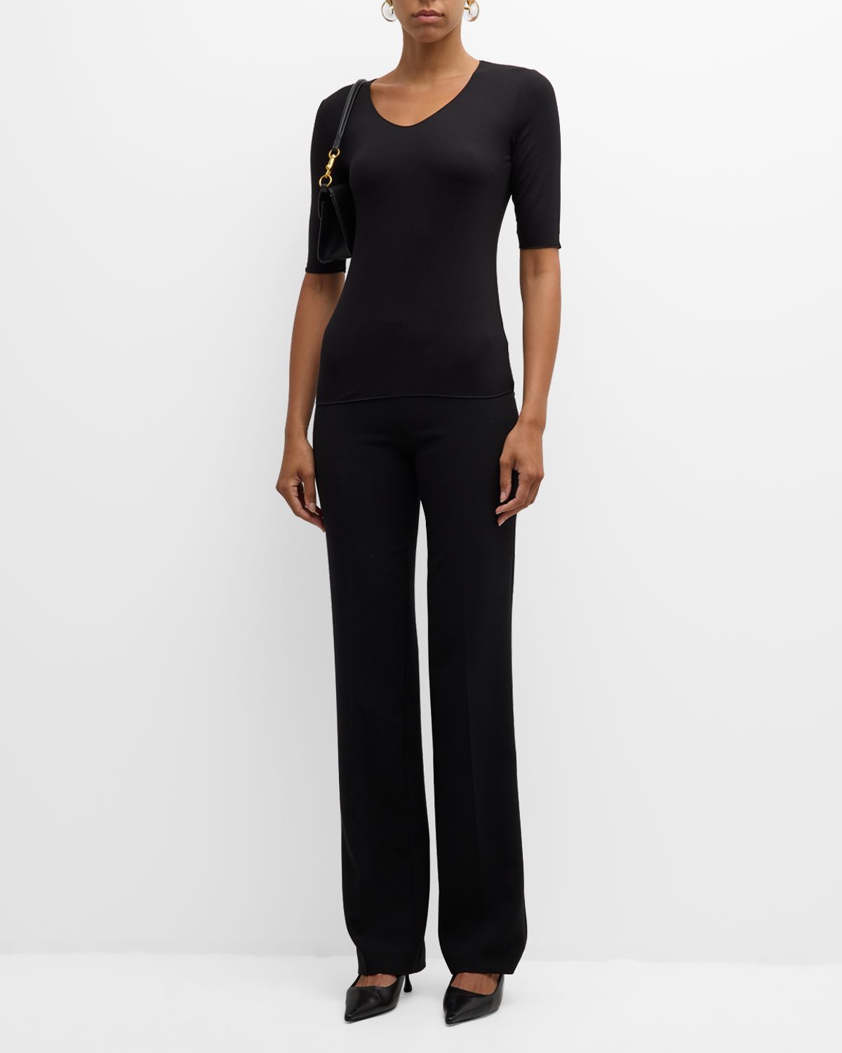 Emporio Armani Fitted Jersey Top