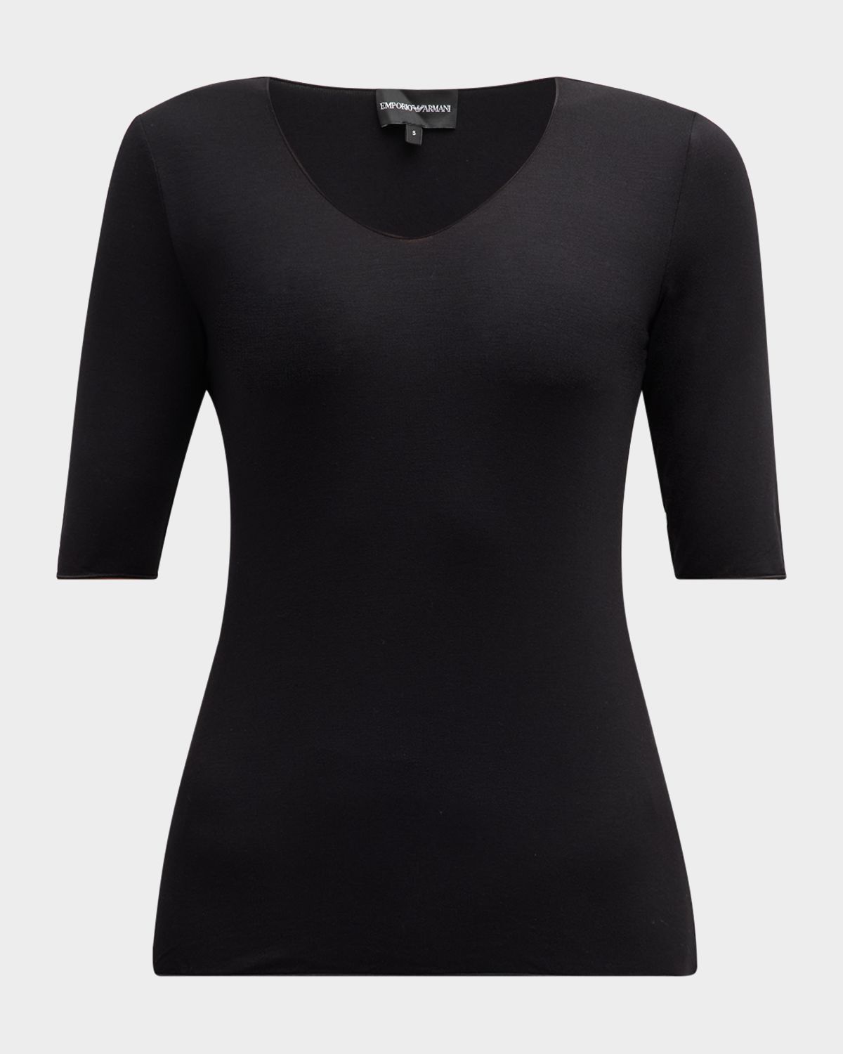 Emporio Armani Fitted Jersey Top