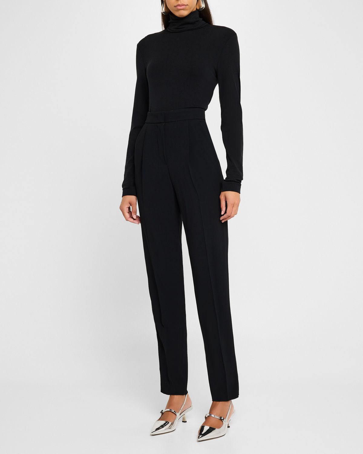 Emporio Armani Essentials Pleated Tapered Trousers