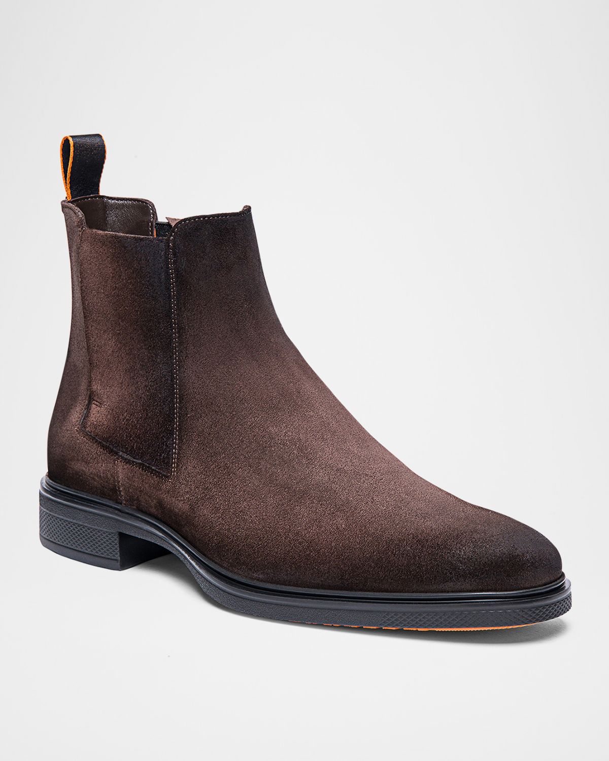 Santoni Men 's Easy Suede Chelsea Boots