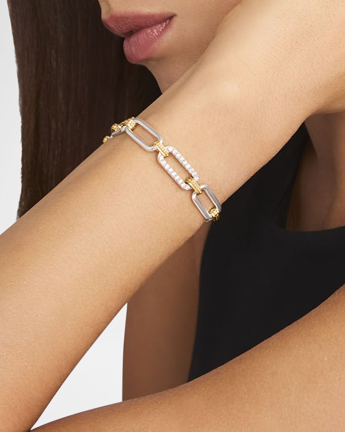 LAGOS Two-Tone Signature Caviar Link Bracelet