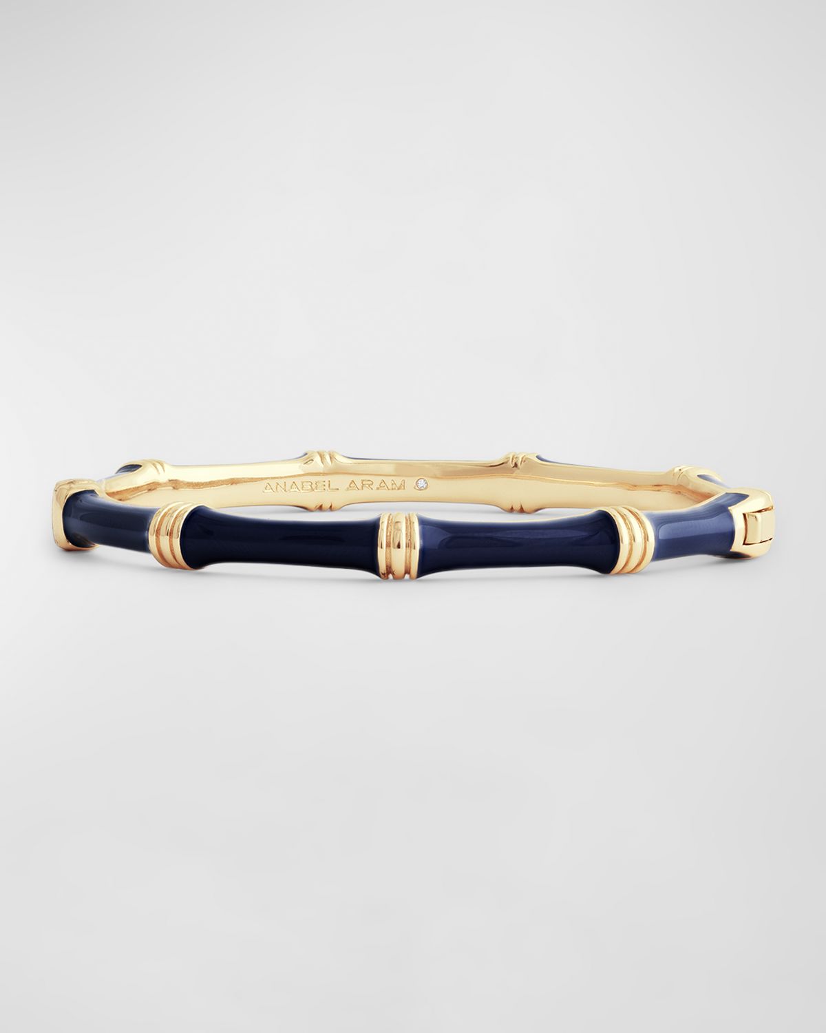 Anabel Aram Jewelry Bamboo Enameled Hinged Bangle