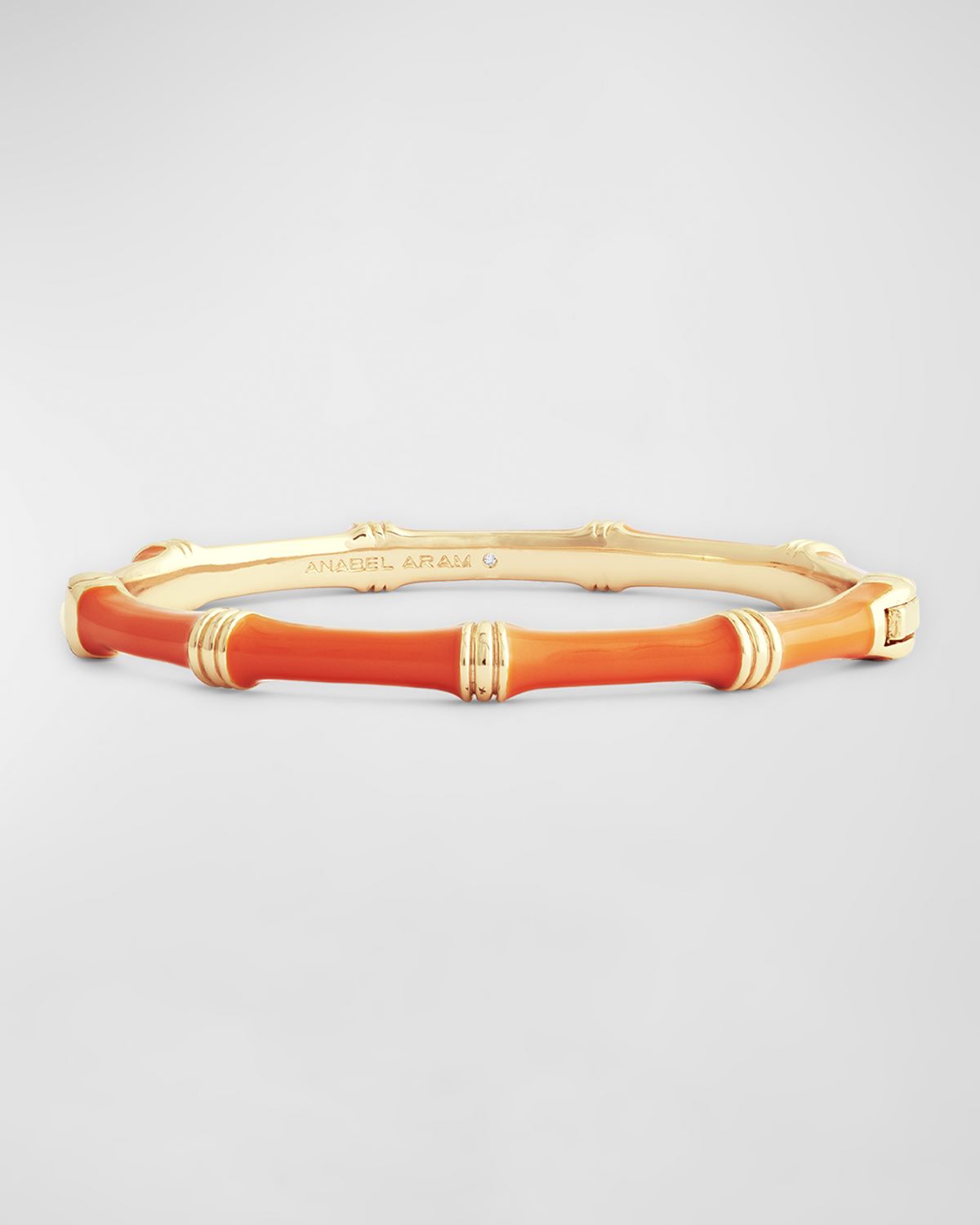 Anabel Aram Jewelry Bamboo Enameled Hinged Bangle