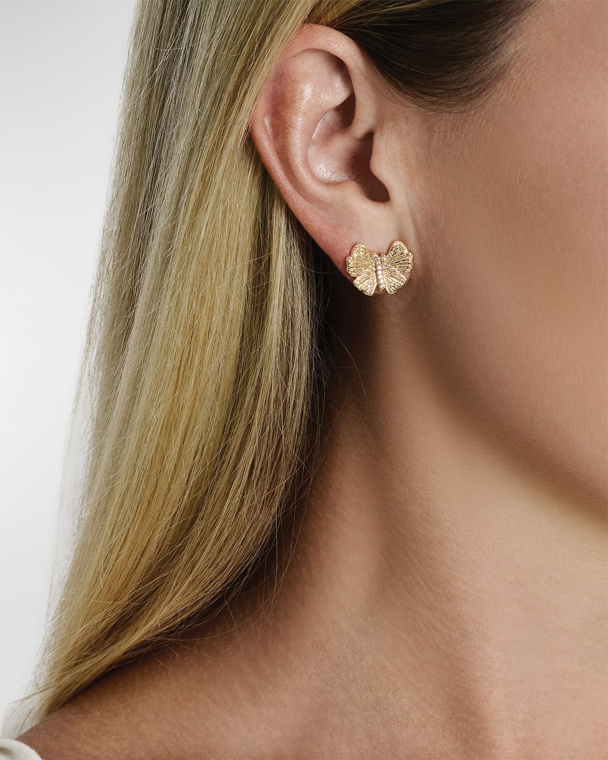 Anabel Aram Jewelry Butterfly Stud Earrings