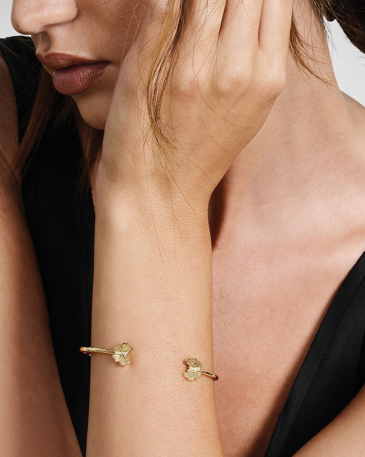 Anabel Aram Jewelry Butterfly Gold Bangle