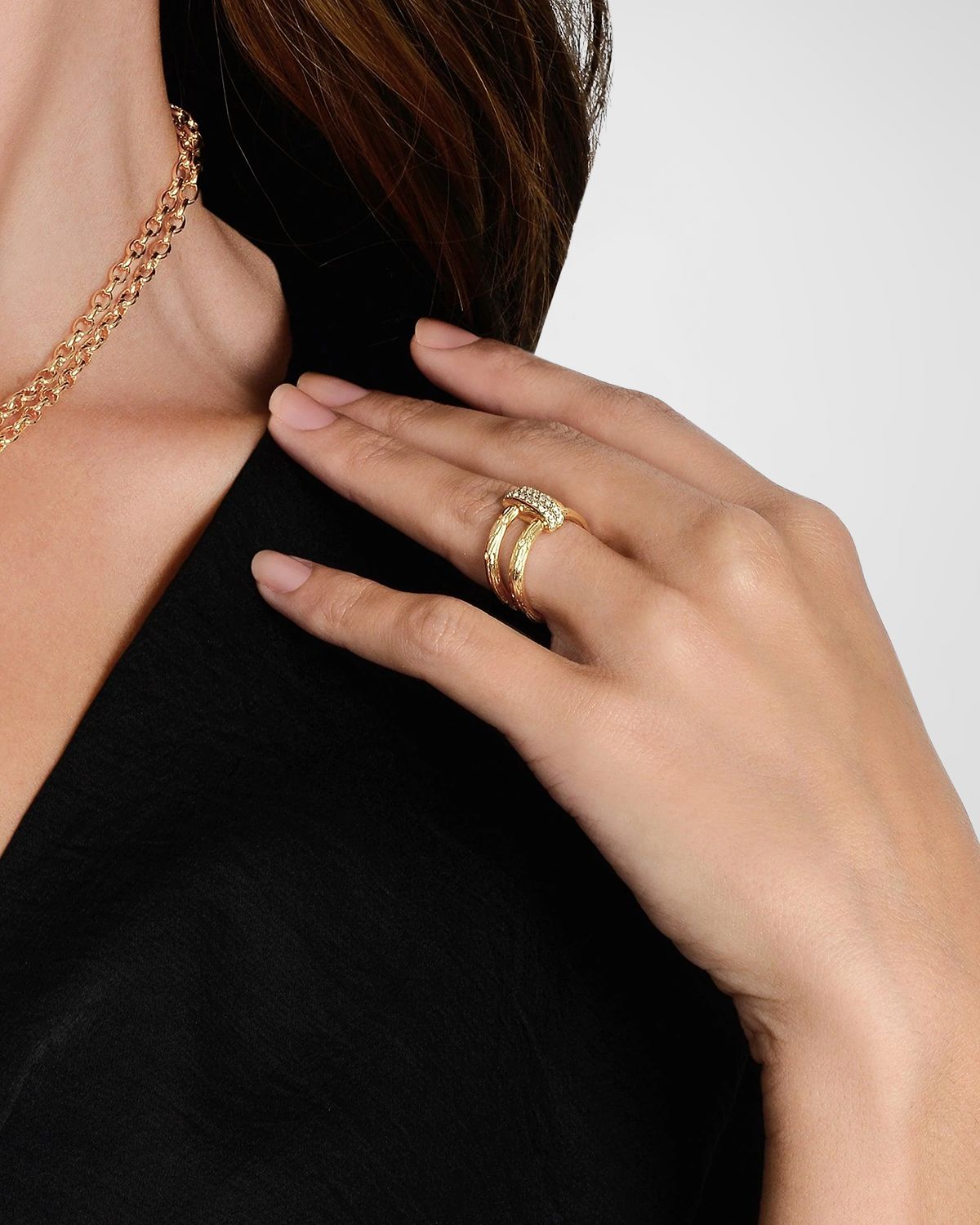 Anabel Aram Jewelry Enchanted Forest Chain Double Ring