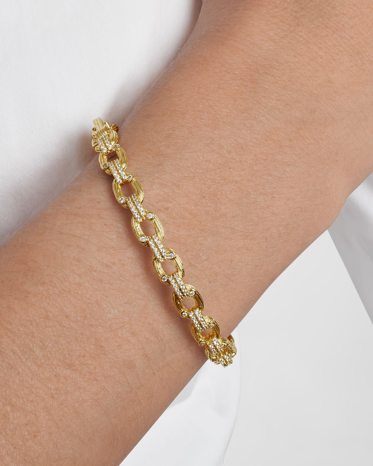 Anabel Aram Jewelry Enchanted Forest Chain Hinged Bangle