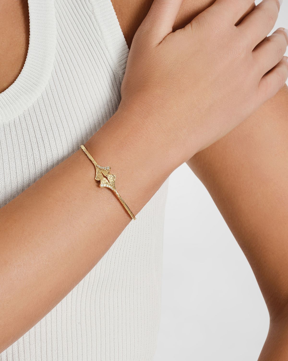 Anabel Aram Jewelry Ginkgo Leaves Cuff