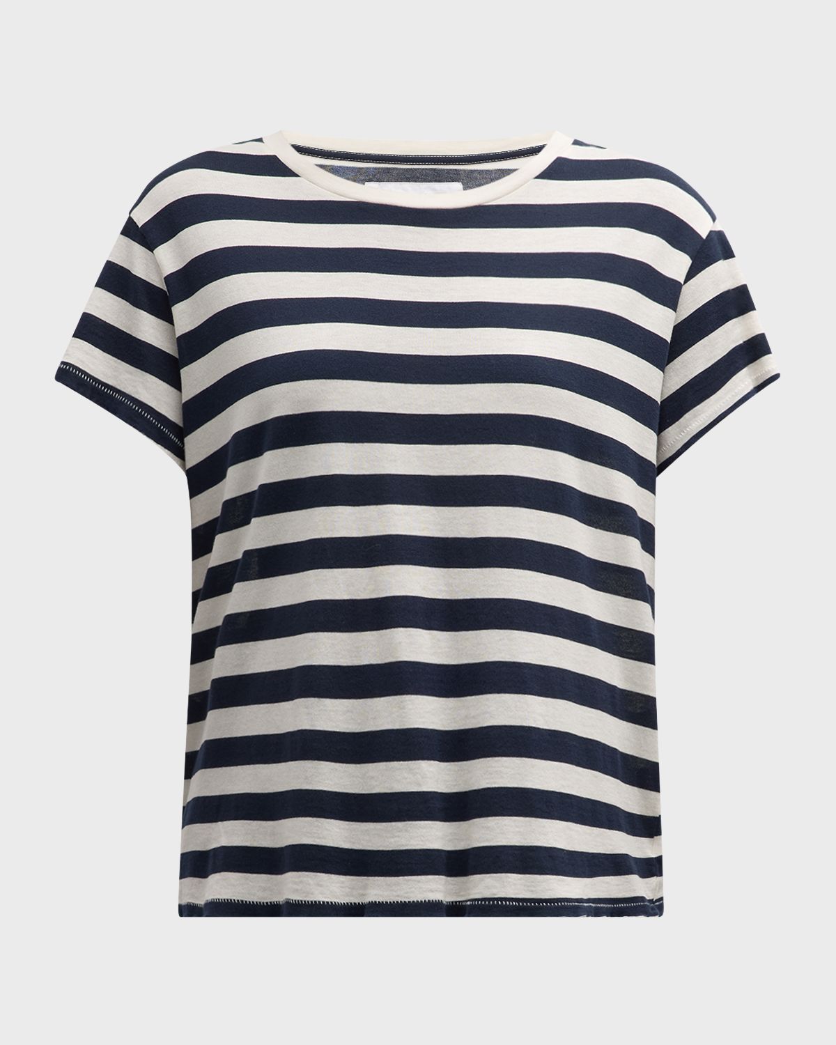 Nili Lotan Brady Striped Short-Sleeve T-Shirt