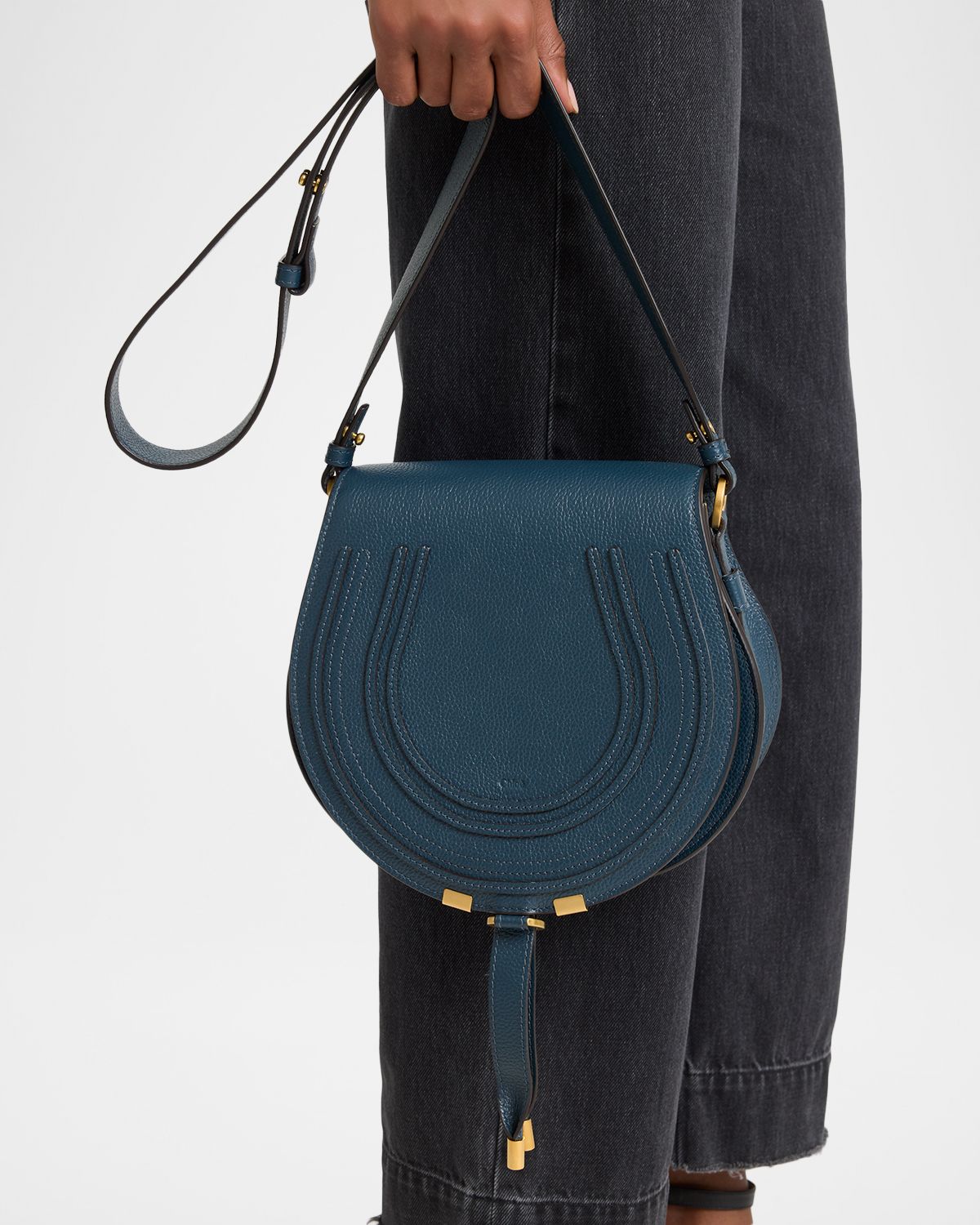 Chloe Marcie Medium Slim Crossbody Bag in Grained Calfskin