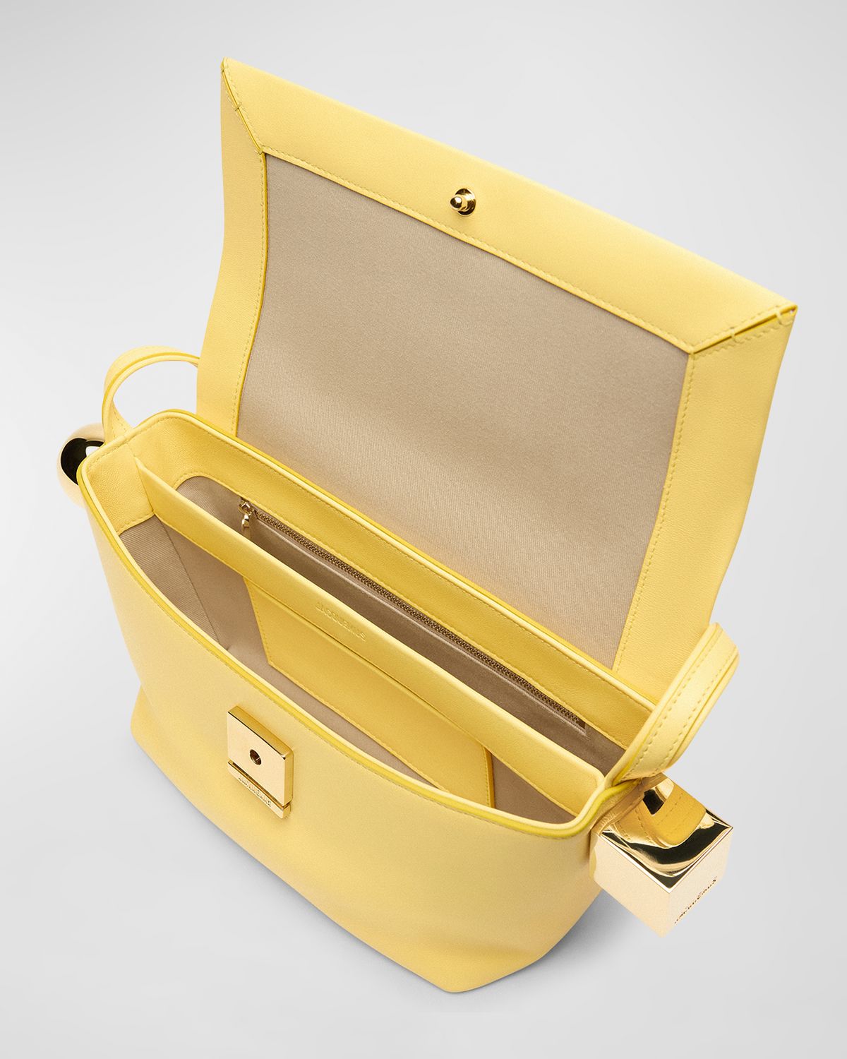 Jacquemus Le Rond Carre Leather Shoulder Bag