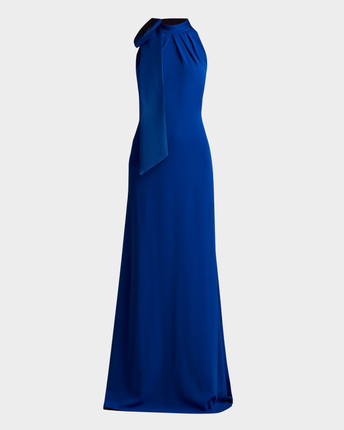 Tadashi Shoji Sleeveless Mock-Neck Bow Gown