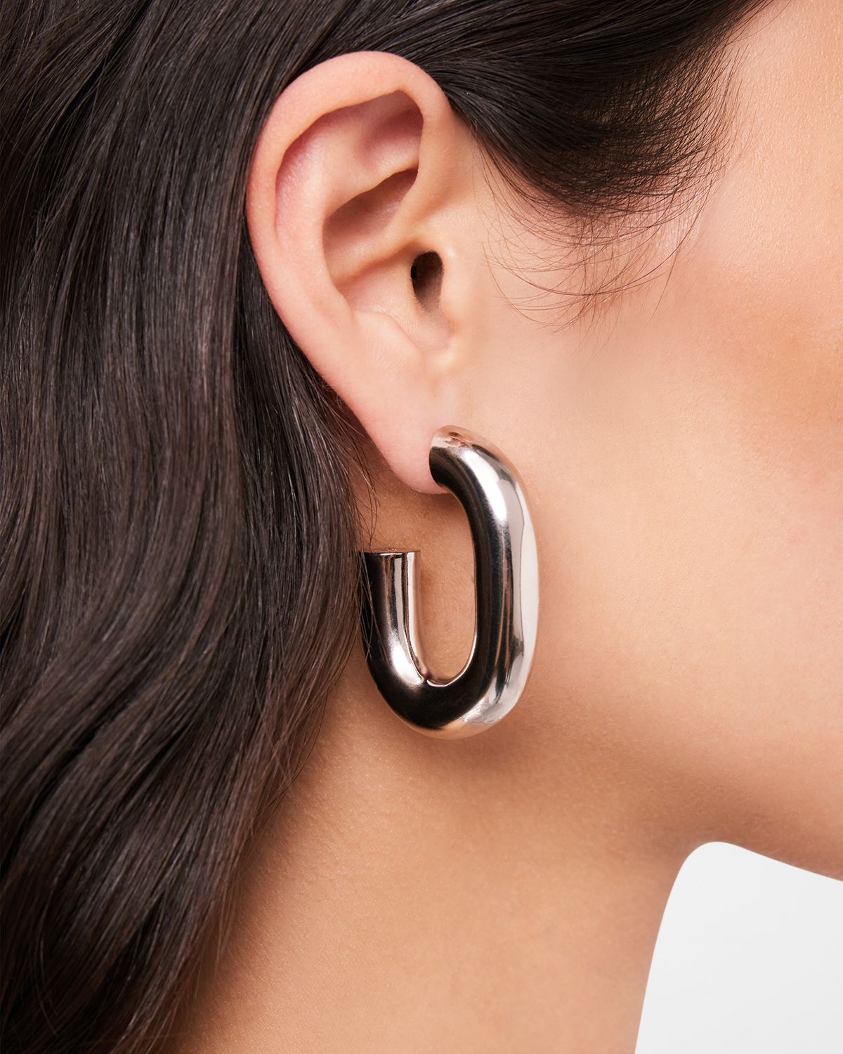 Rabanne XL Chain-Link Hoop Earrings