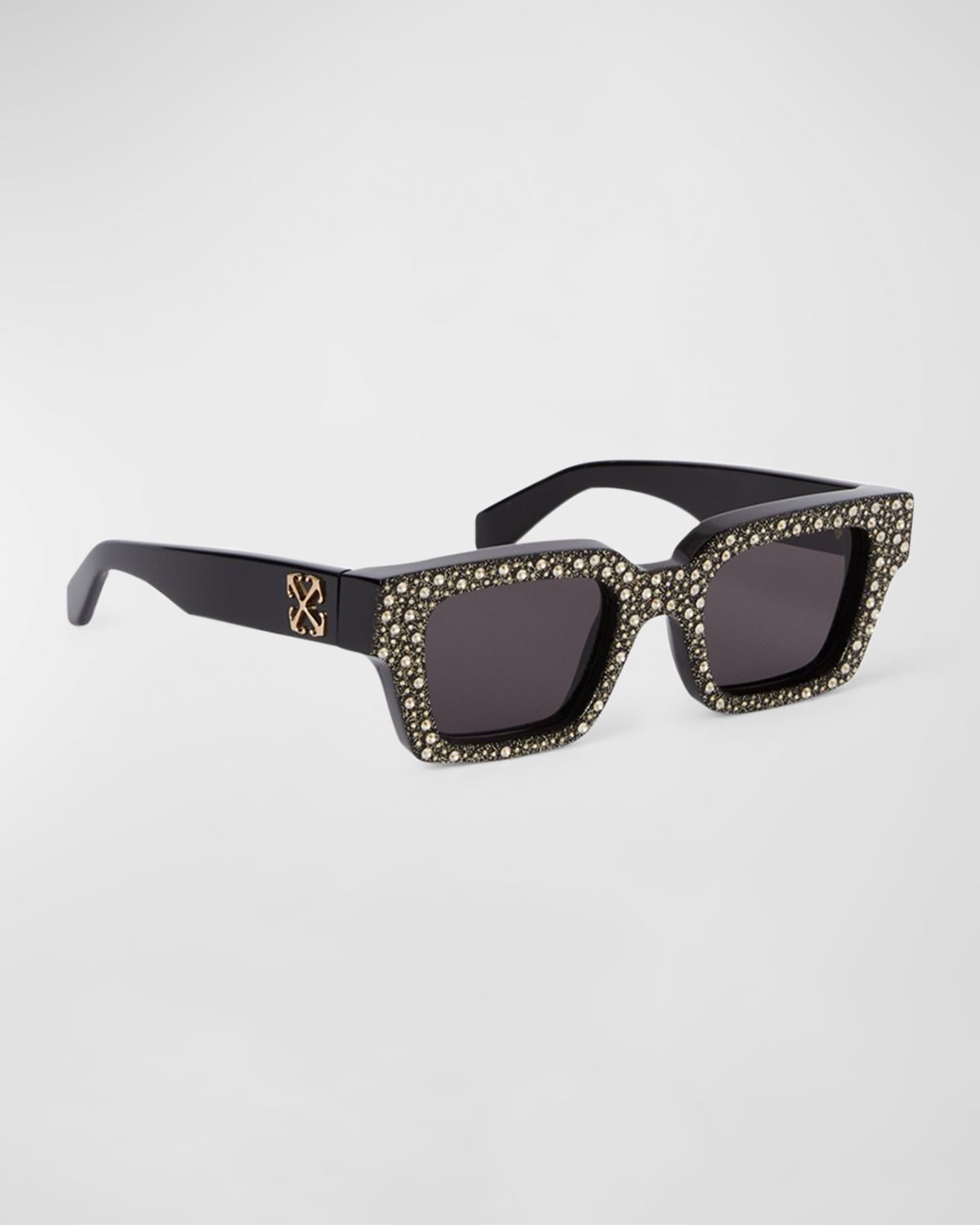 Off-White Virgil Embellished Square Acetate Sunglasses