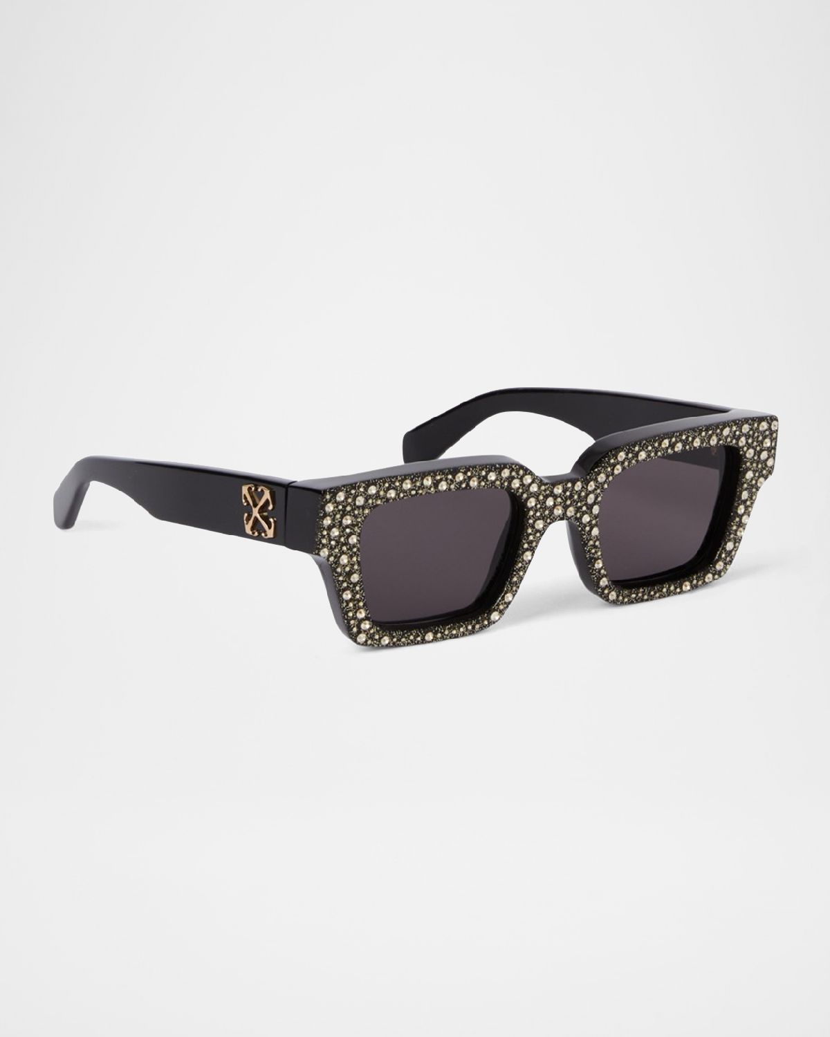 Off-White Men 's Virgil Crystal and Acetate Square Sunglasses