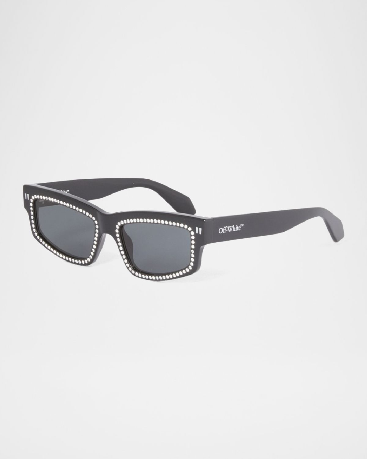 Off-White Men 's Miramar Acetate and Crystal Rectangle Sunglasses