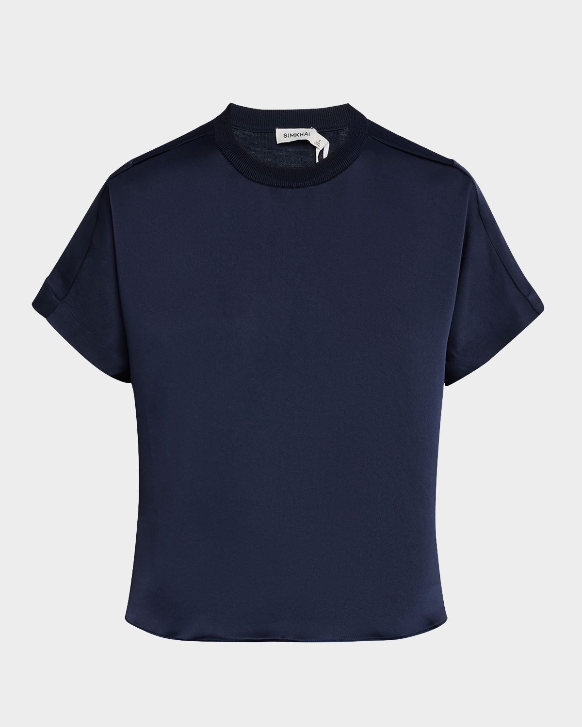 SIMKHAI Addy Short-Sleeve Knit T-Shirt