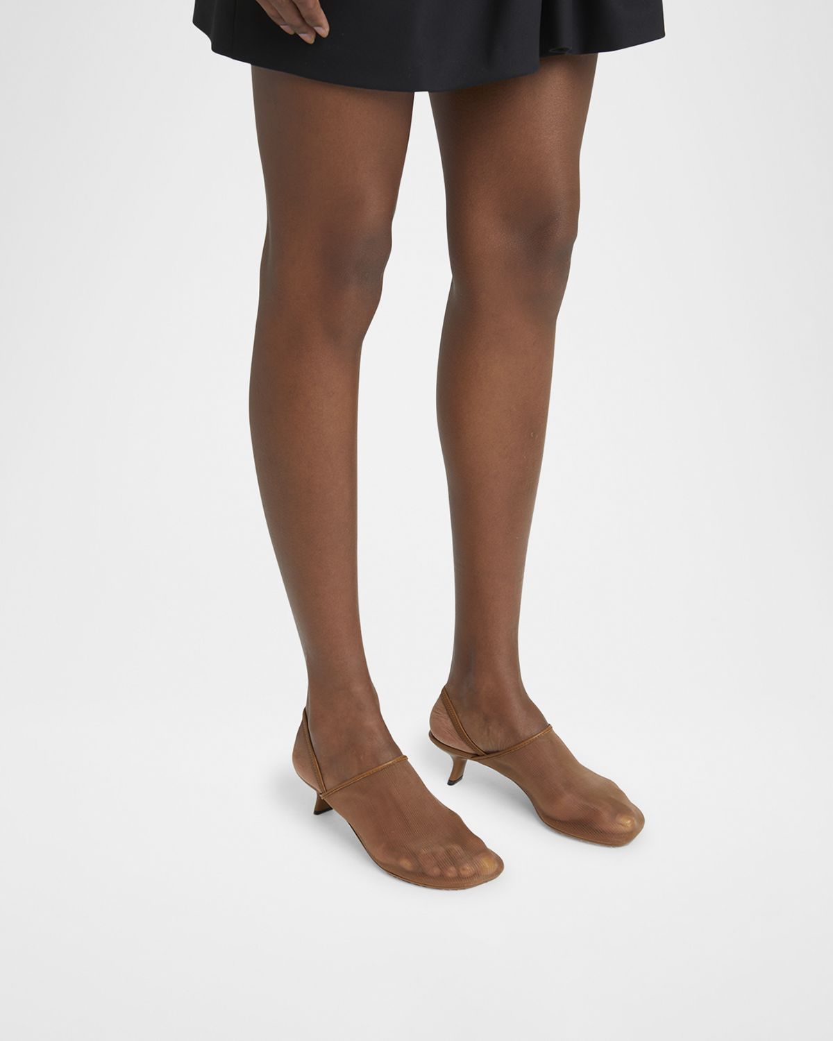 Loewe Petal Mesh Slingback Pumps