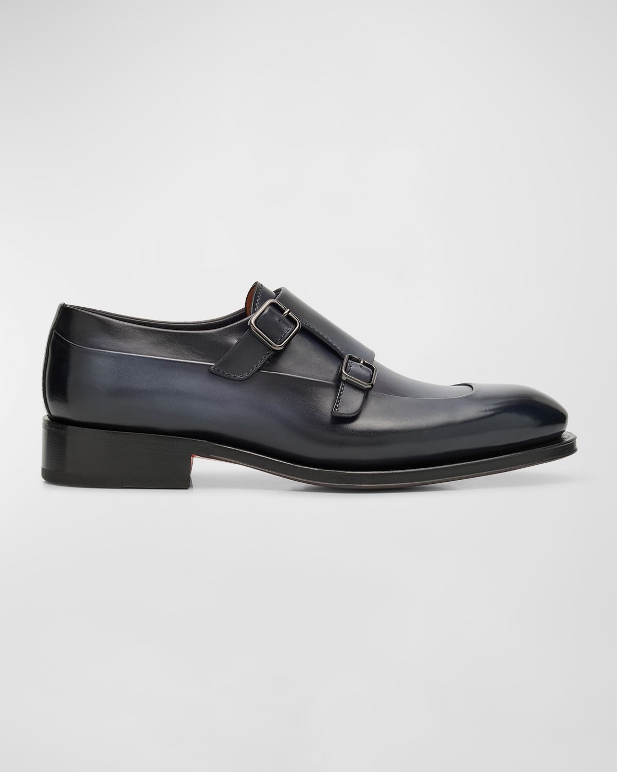 Santoni Men's Eros Double-Monk Strap Loafers