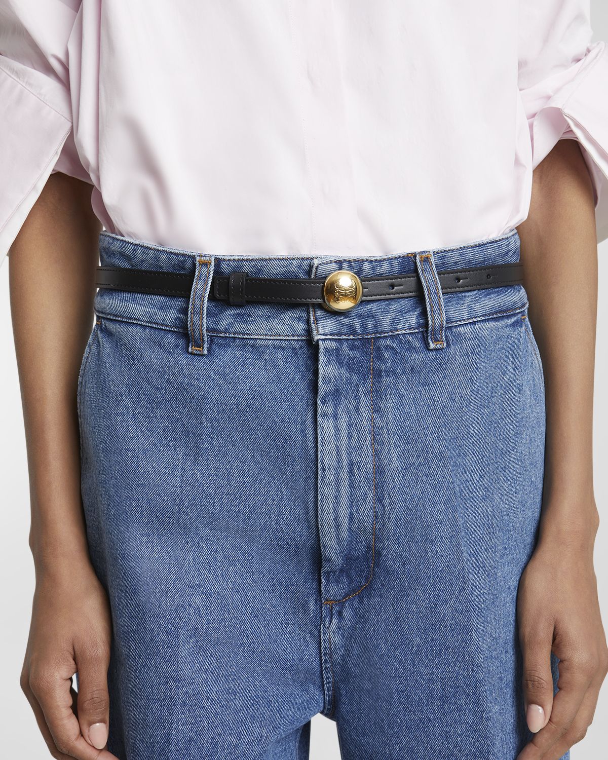 Loewe Smooth Leather Skinny Belt