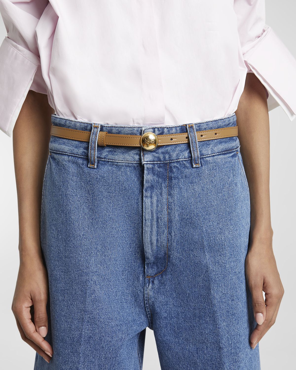 Loewe Smooth Leather Skinny Belt