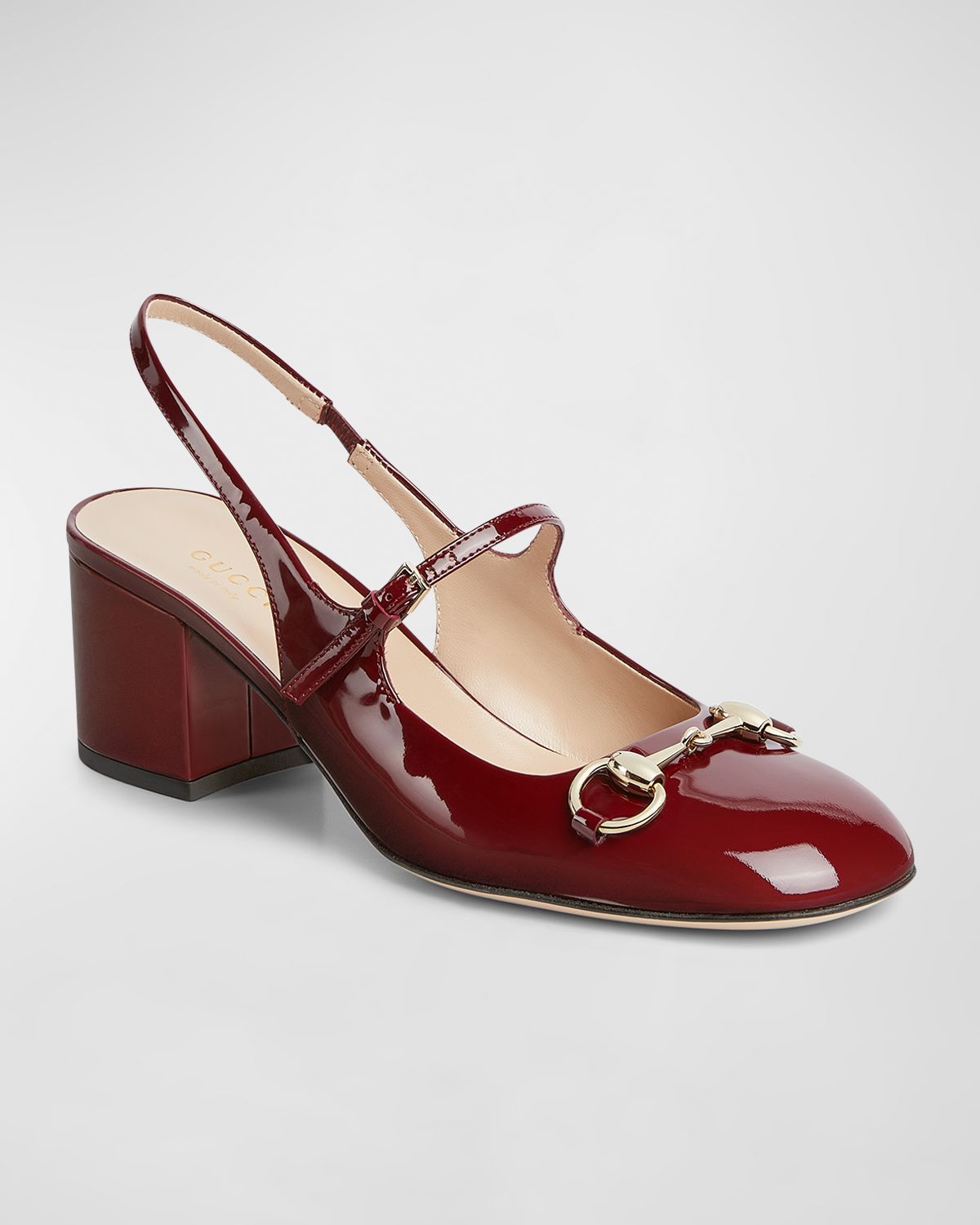 Gucci Lady Patent Bit Slingback Pumps