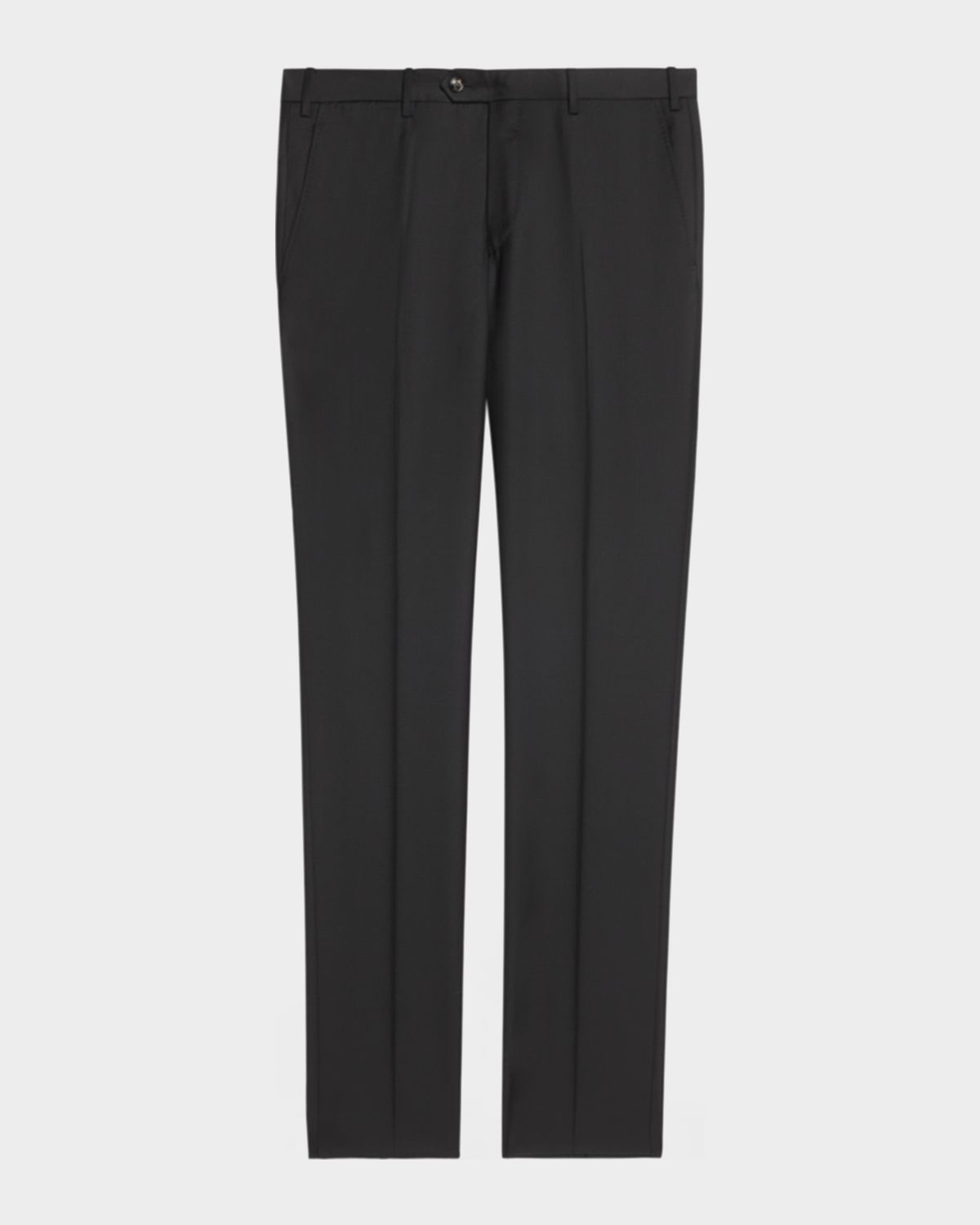 Giorgio Armani Men 's Flat-Front Wool Trousers